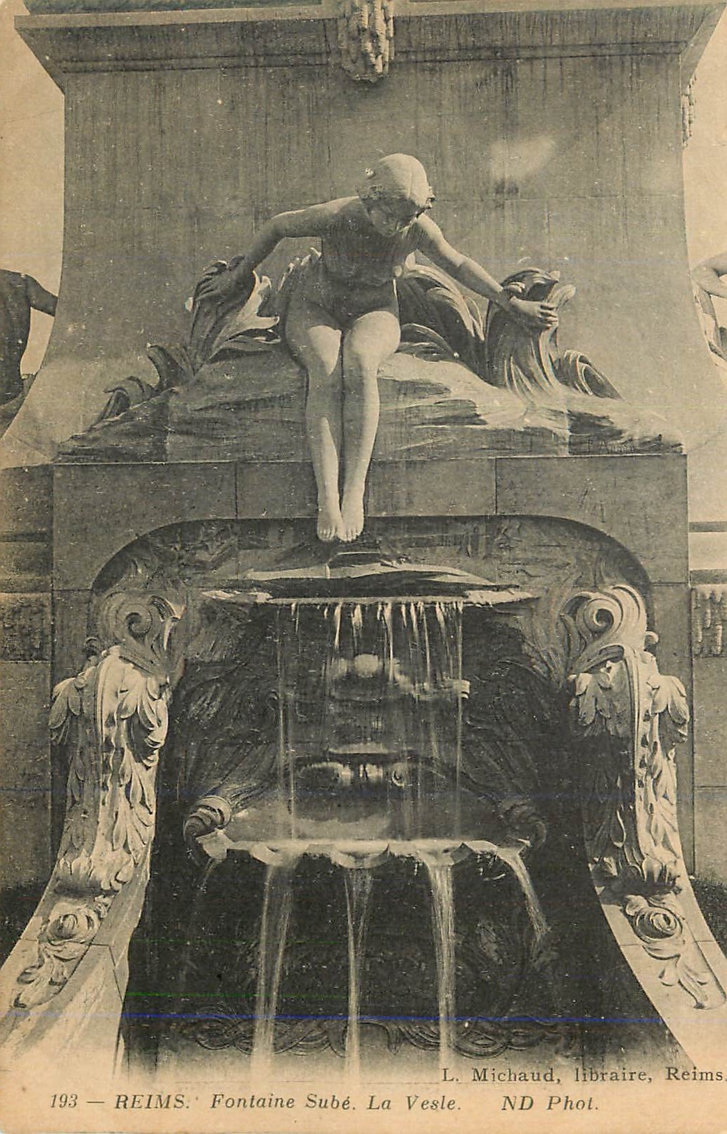 CPA Reims Fontaine Sube La Vesle