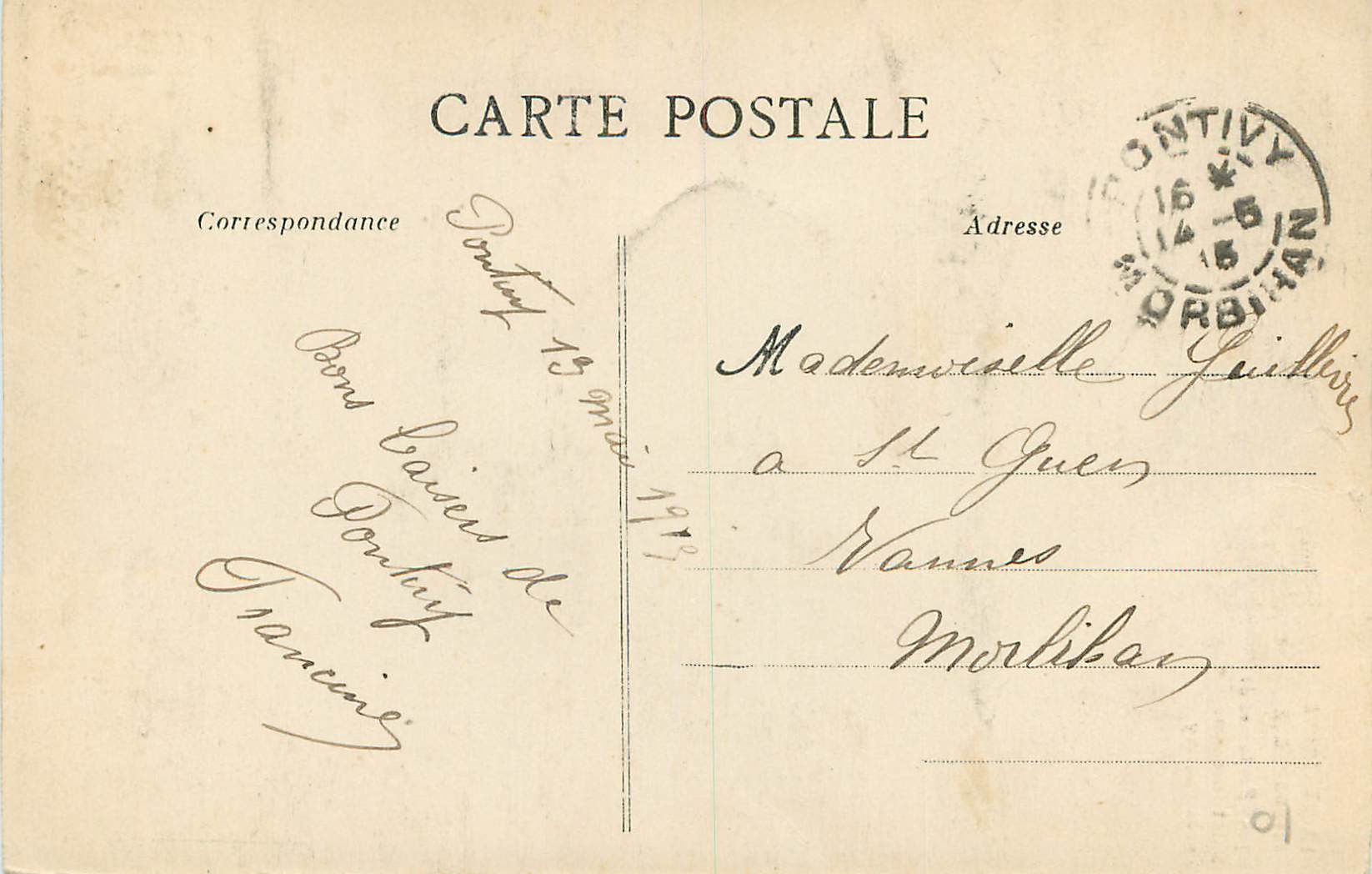 Fontaines de Saint-Nicodème près Pontivy — La Bretagne pittoresque — série 2725 — Verso