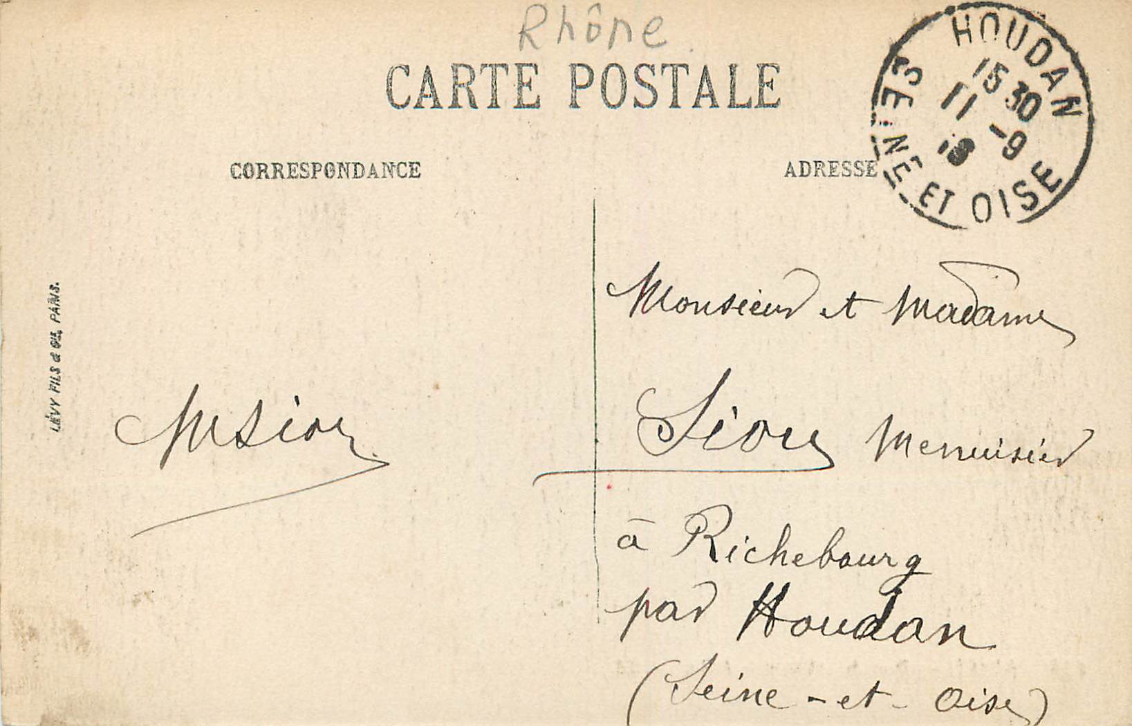CPA Lyon Pont du Midi et le Rhone — Rückseite