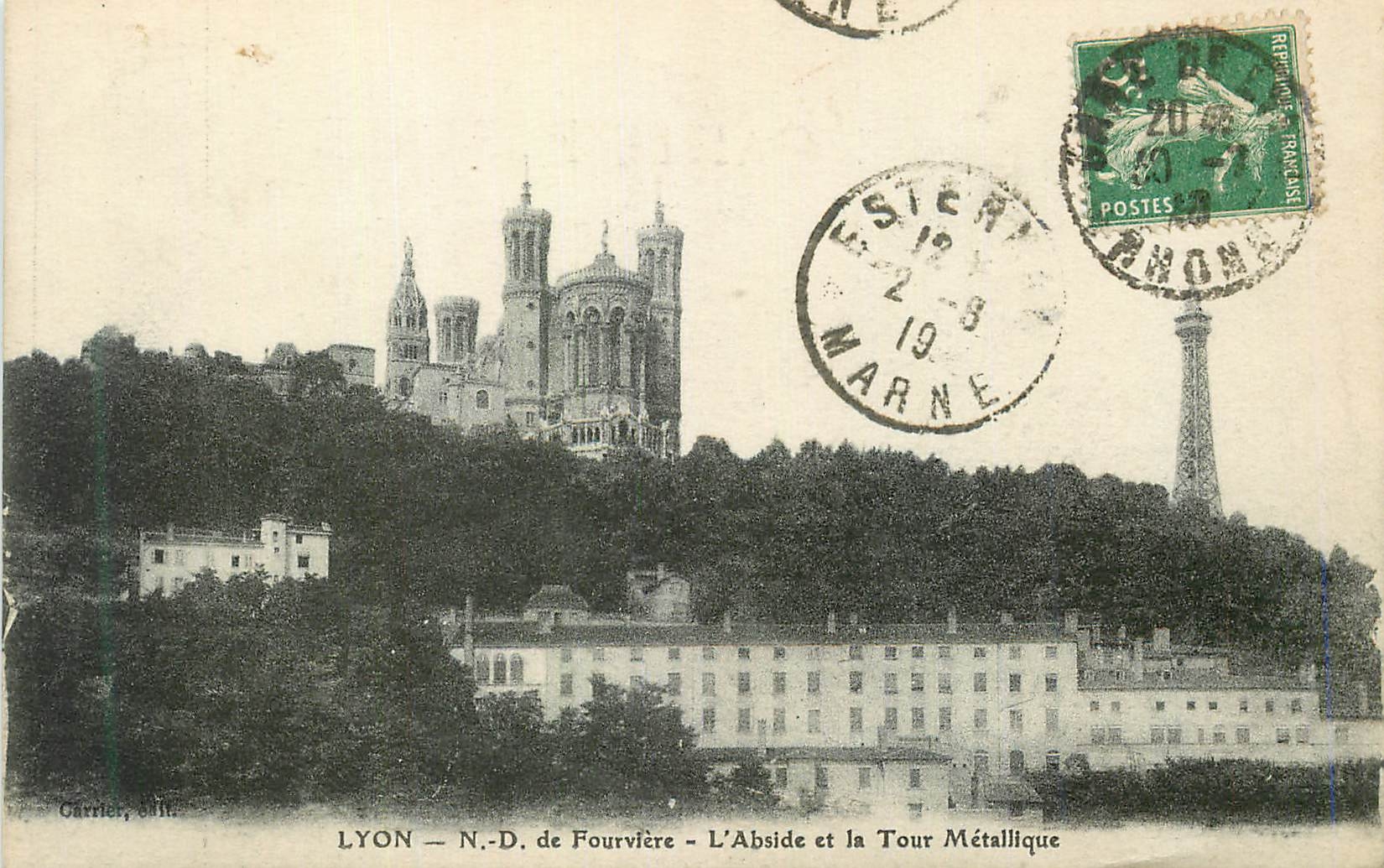 CPA Lyon Notre Dame de Fourviere L'Abside et le Tour Metallique