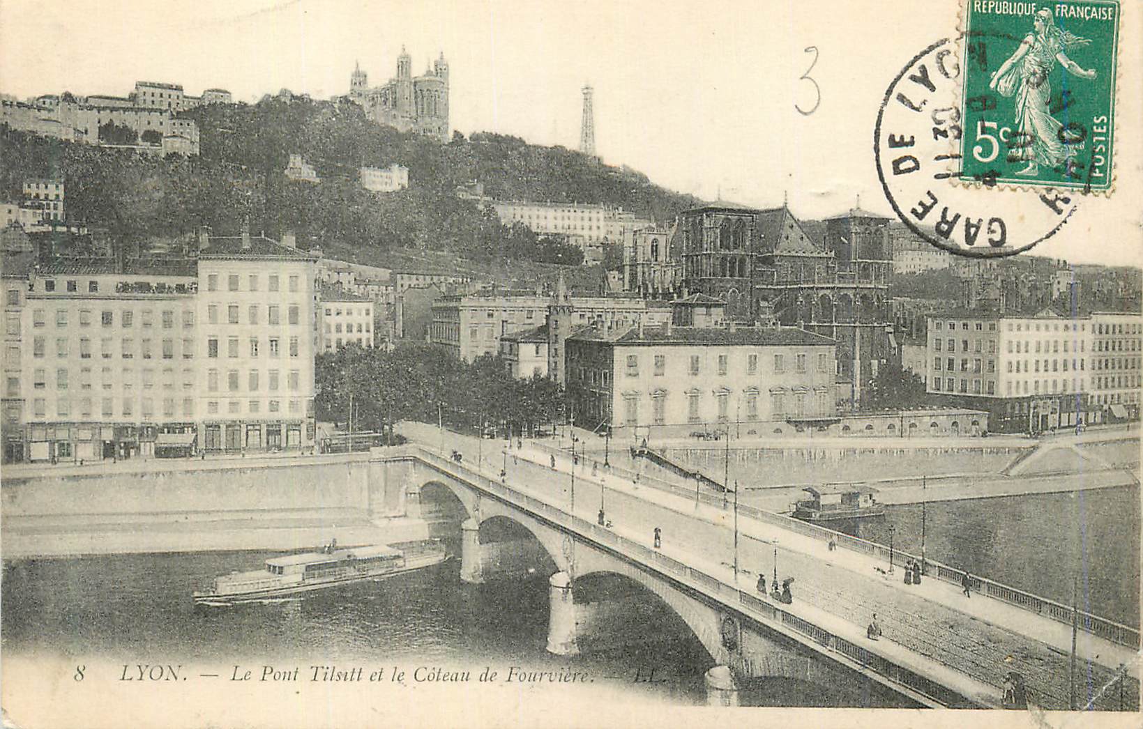 CPA Lyon Le Pont Tilsill et le Coteau de Fourviere
