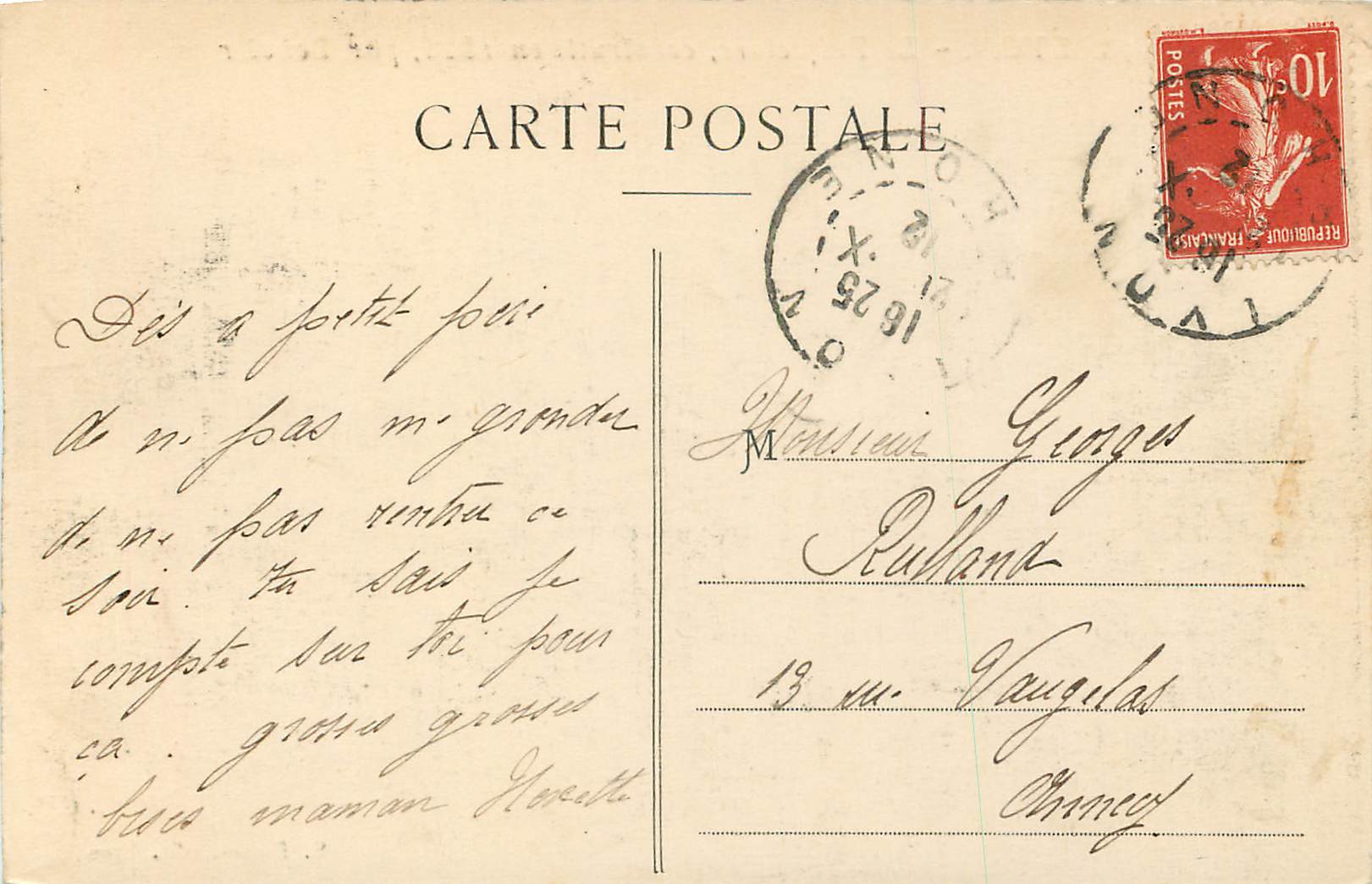 CPA Lyon La Prefecture Construite en 1885 par Louvier — Verso