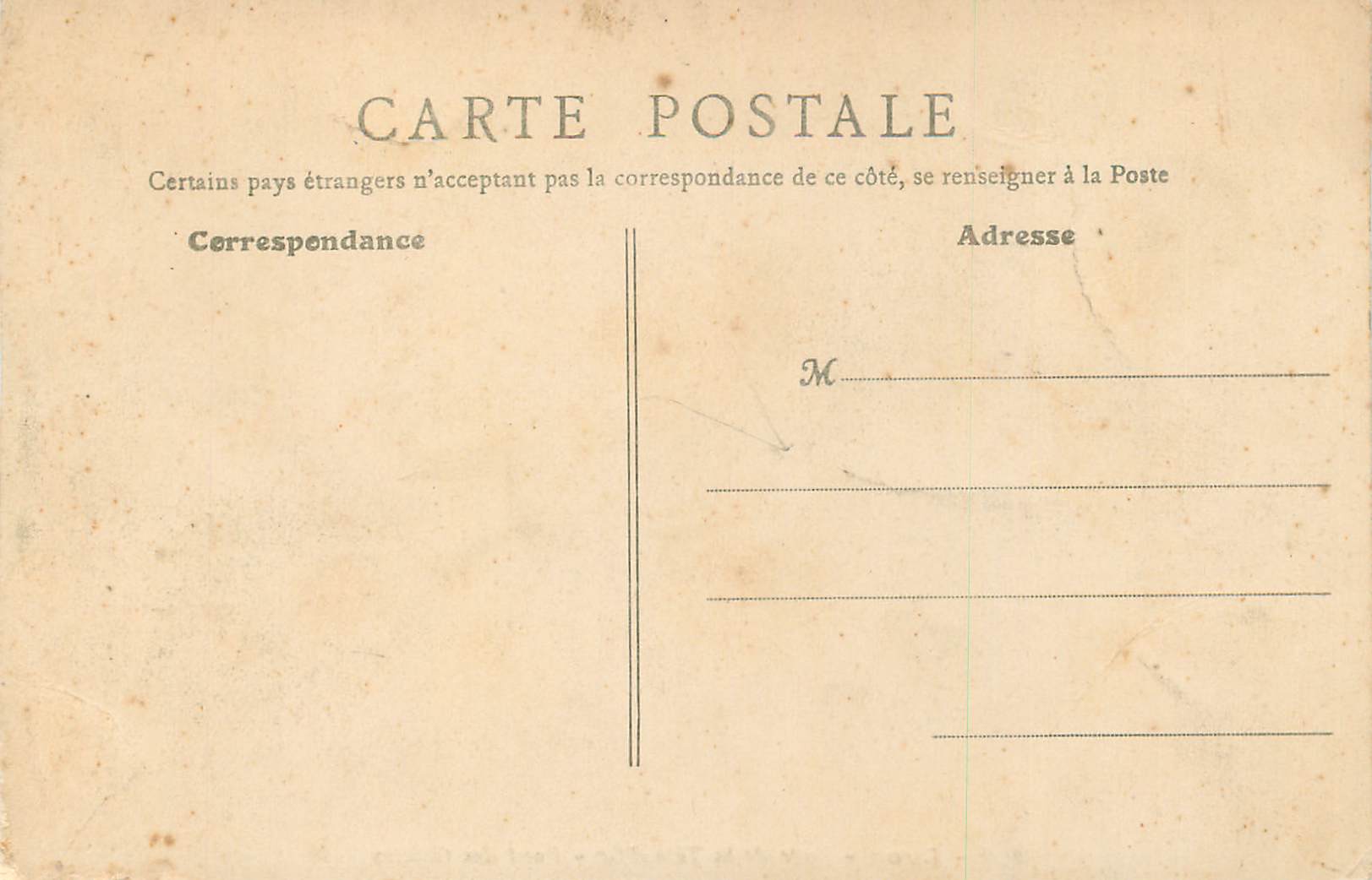 CPA Lyon Parc de la Tete d'Or Pont des Grottes — Verso