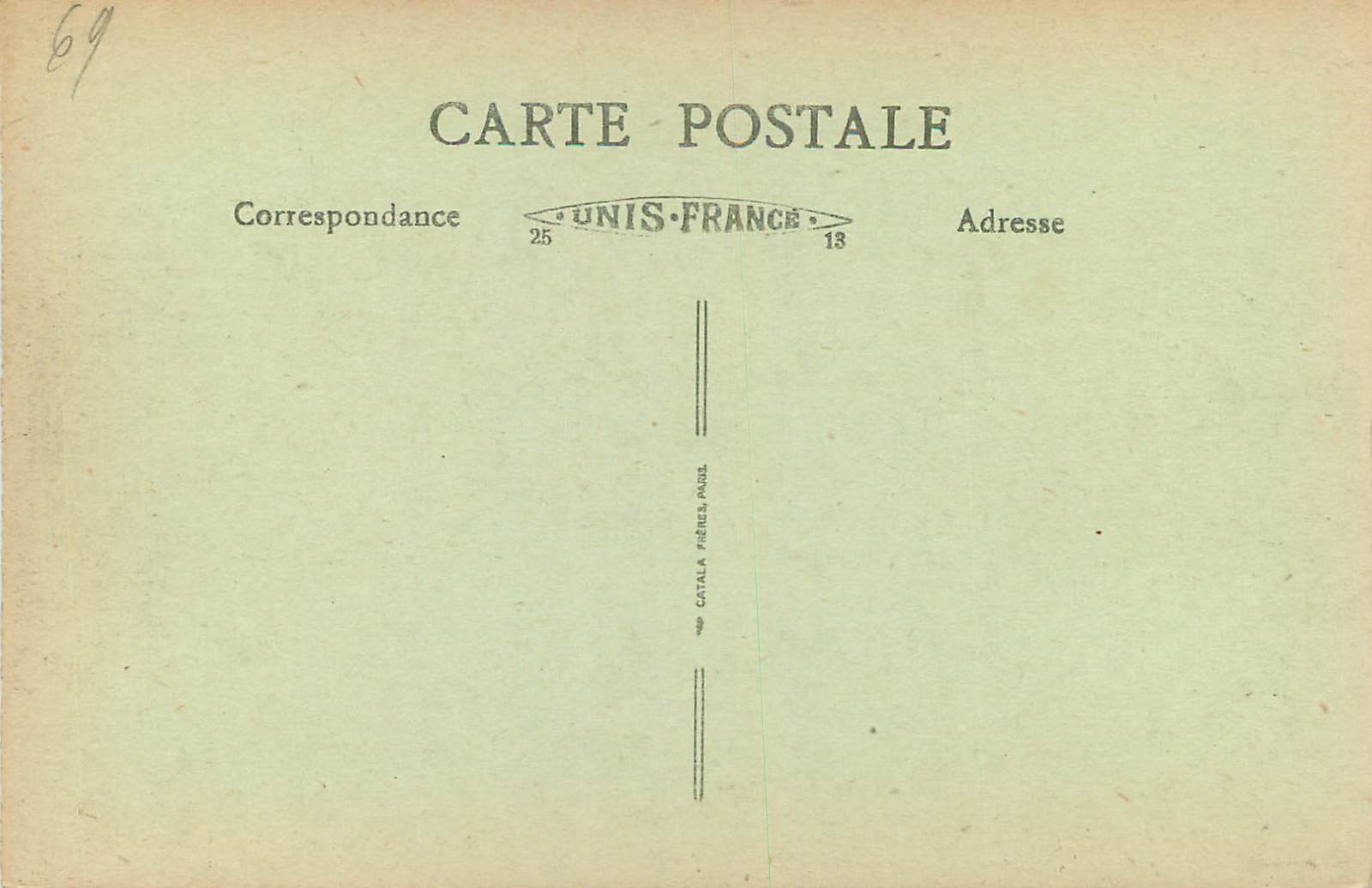 CPA Lyon Pont de l'Universite et Faculte des Lettres et Sciences — Verso