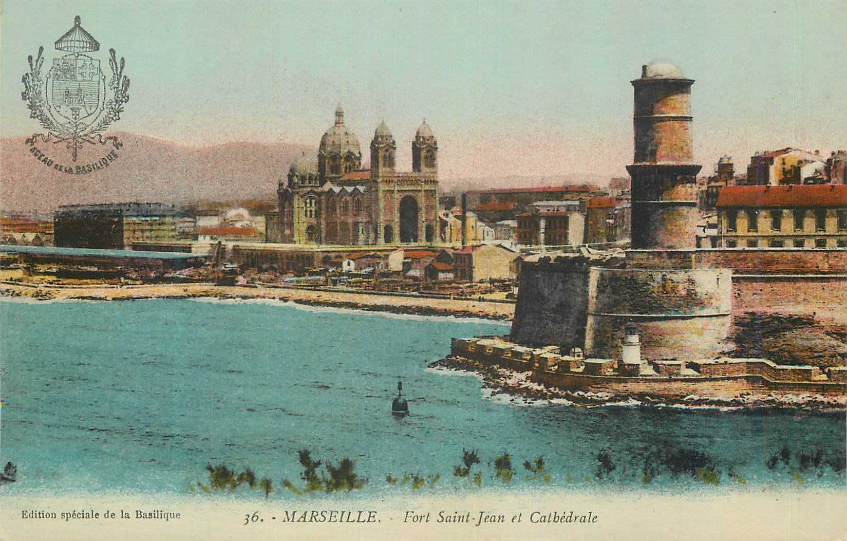 CPA Marseille Fort Saint Jean et Cathedrale