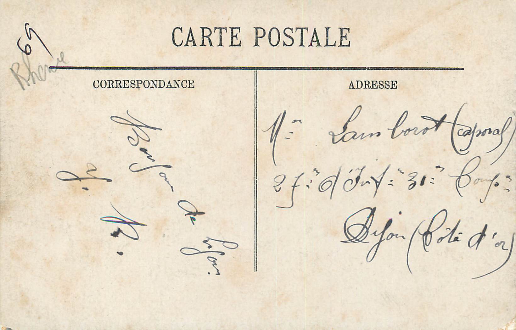 CPA Lyon vue Generale des Quartiers Saint Jean et Bellecour — Verso