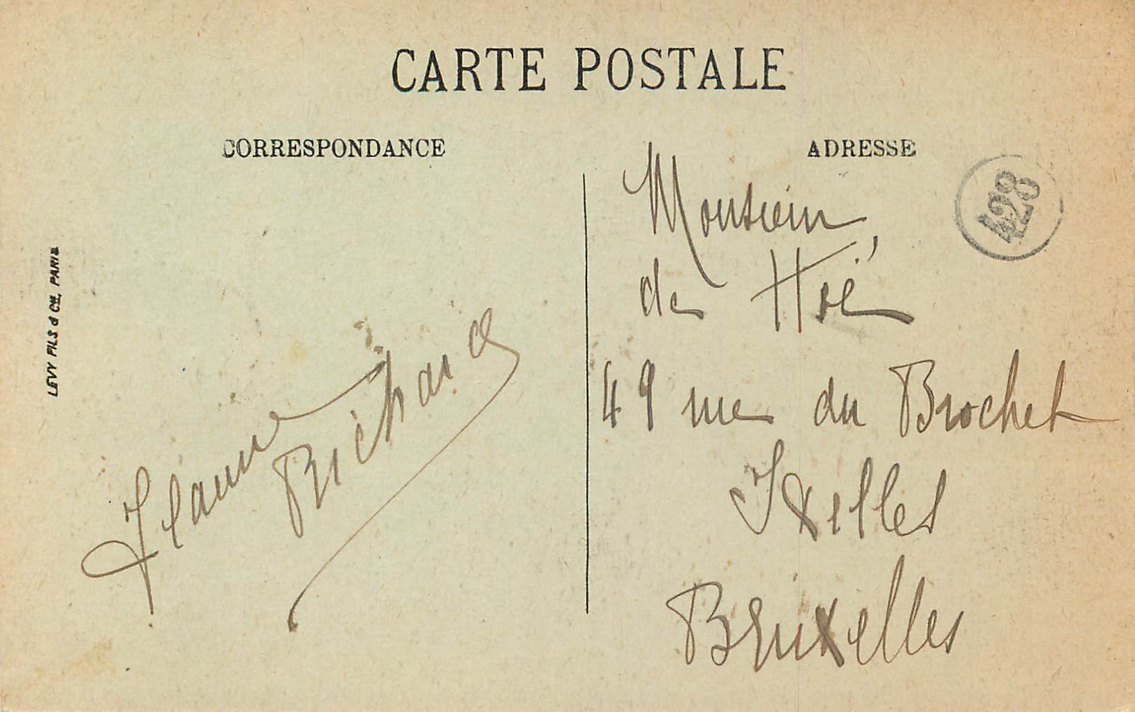 CPA Bordeaux — Verso