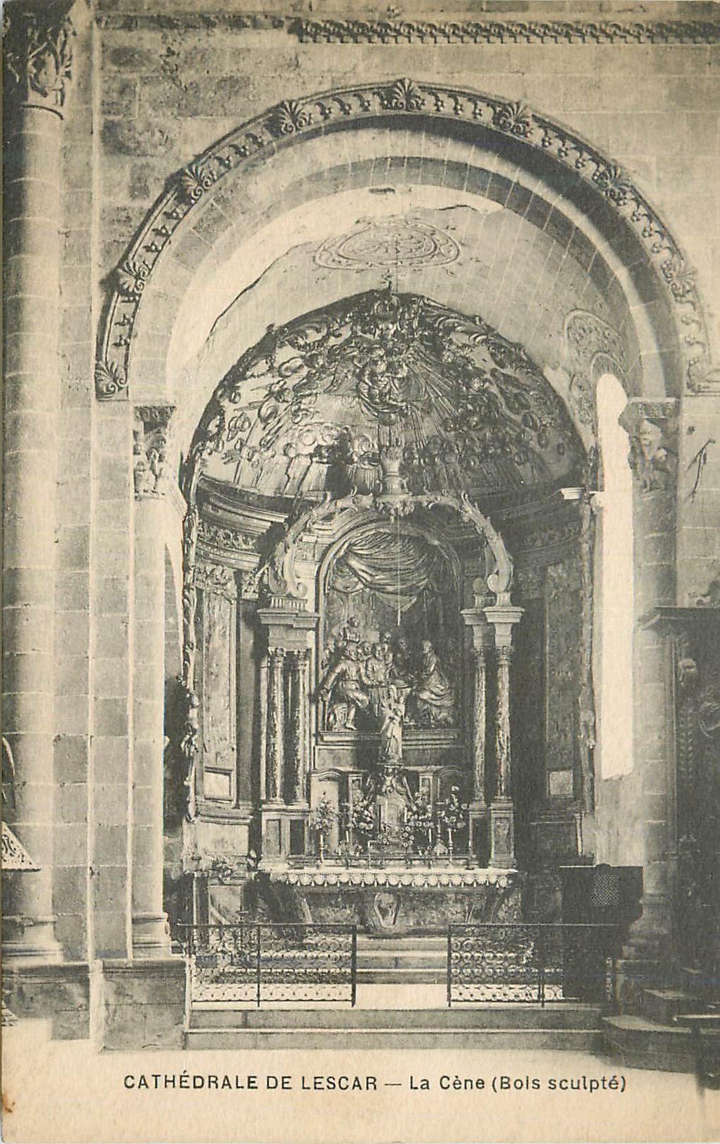CPA Cathedrale de Lescar La Cene (Bois Sculpte)