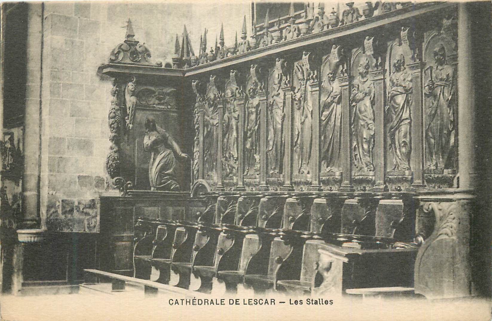 CPA Cathedrale de Lescar Les Stalles