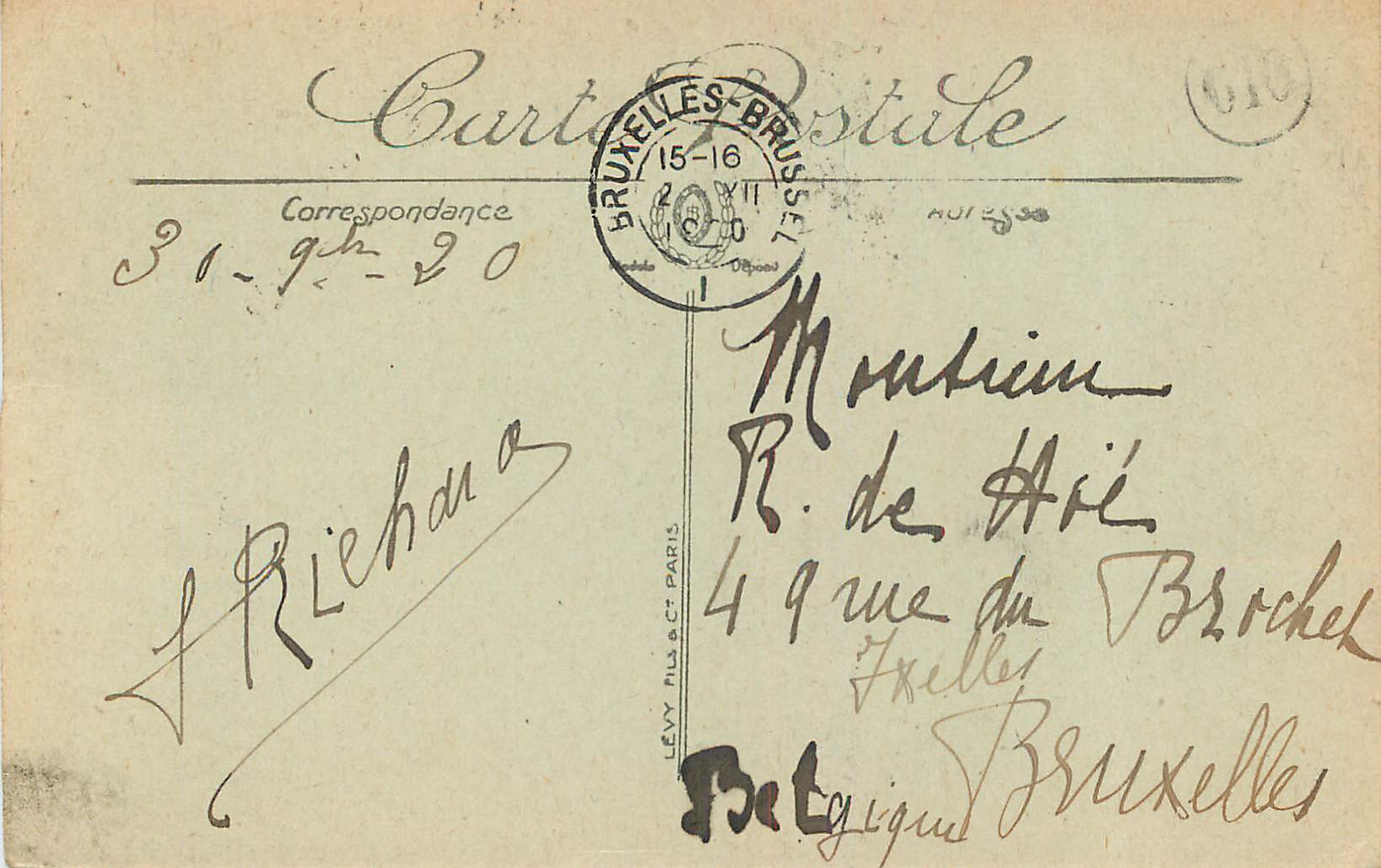 CPA Bordeaux La Cathedrale (Cote Est) — Verso