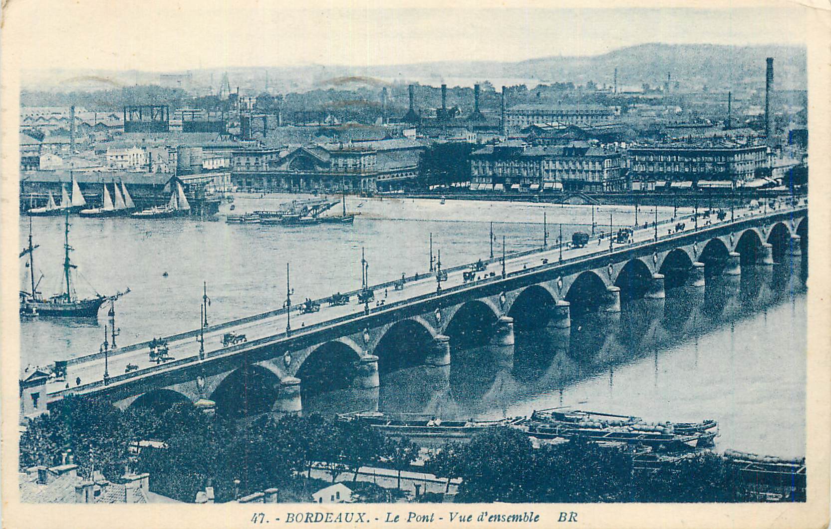 CPA Bordeaux Le Pont Vue d'Ensemble
