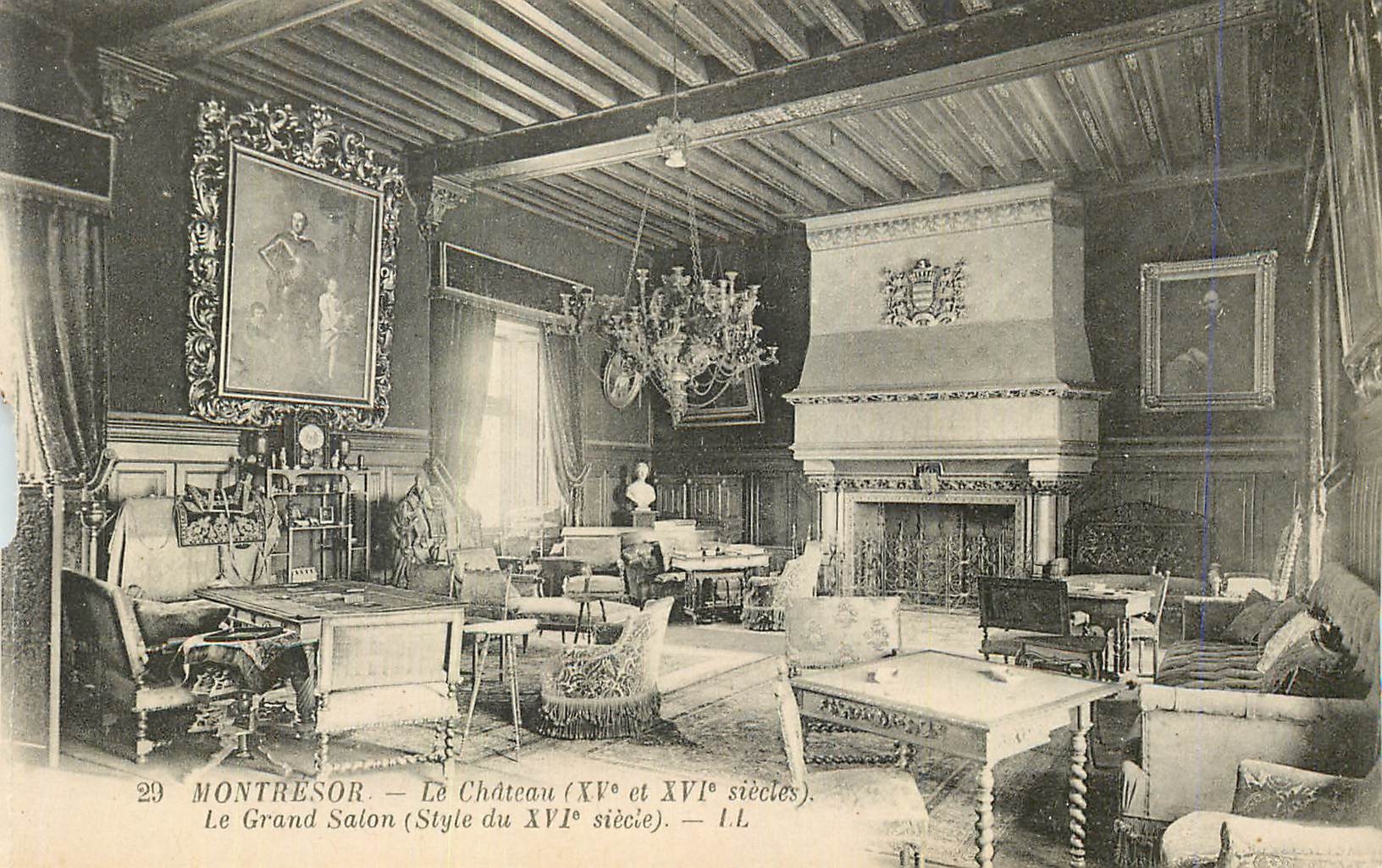 CPA Montresor Le Chateau (XVe et XVIe Siecles) Le Grand Salon (Style du XVIe)