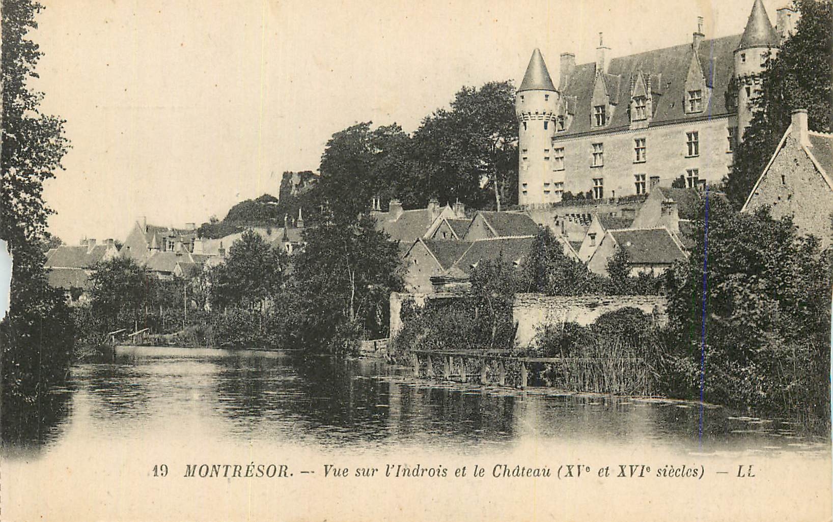 CPA Montresor Vue sur l'Indrois et le Chateau (XVe et XVIe Siecles) LL