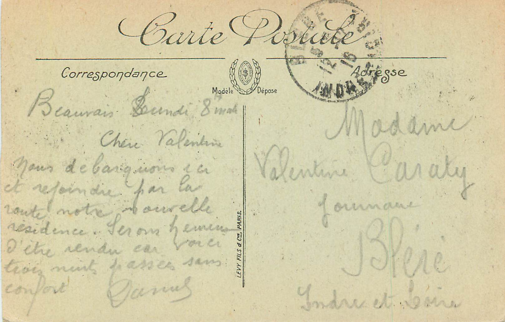CPA Bordeaux Le Grand Theatre — Verso