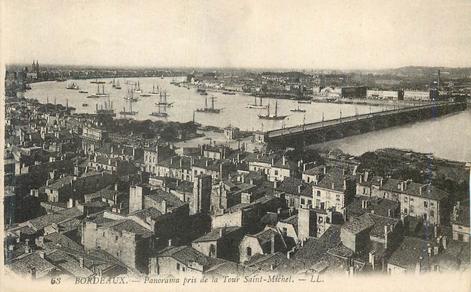 CPA Bordeaux Panorama Pris de la Tour Saint Michel LL