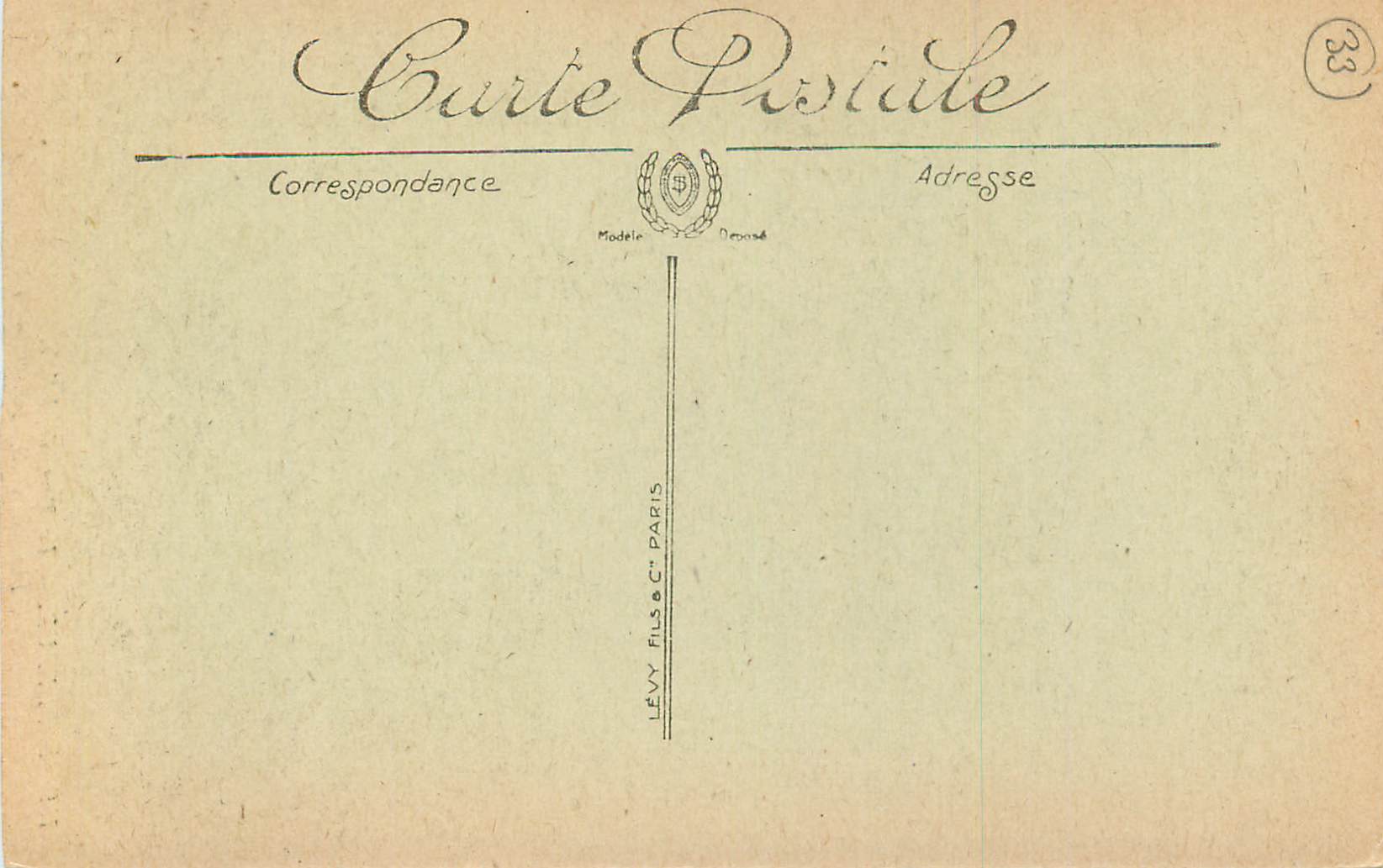 CPA Bordeaux La Porte du Palais — Verso