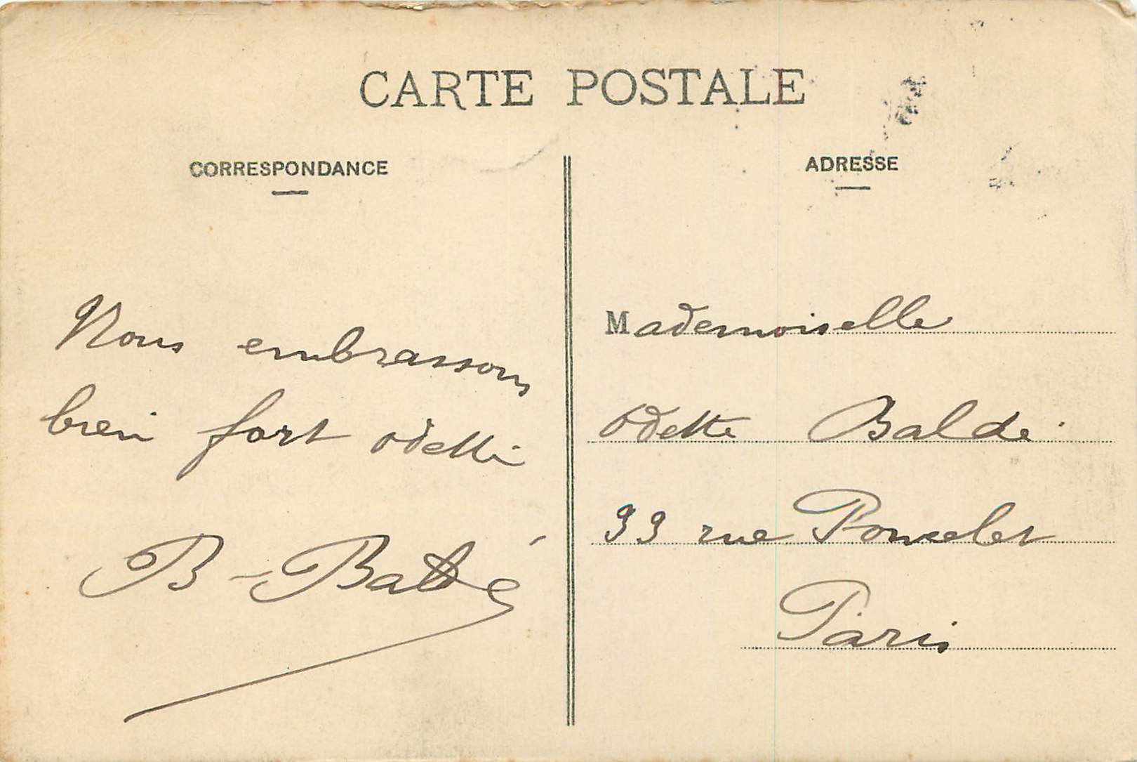 CPA Bordeaux Grosse Cloche Magot — Verso
