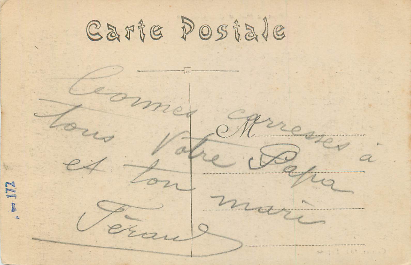 CPA Lyon Pont du Midi et Quai Gailleron — Verso