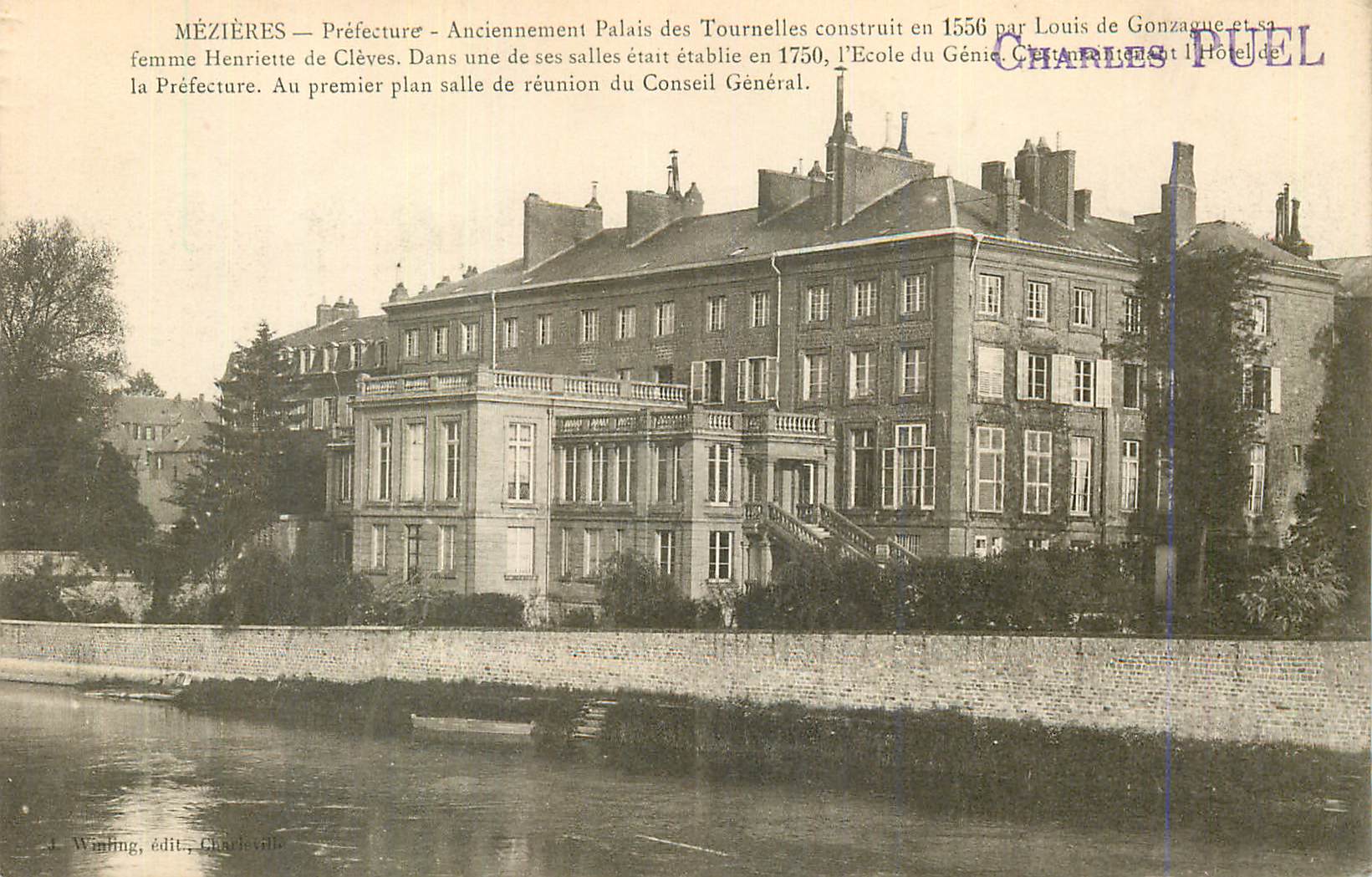 CPA Mezieres Prefecture Ancien Palais des Tournelles Construit en 1556
