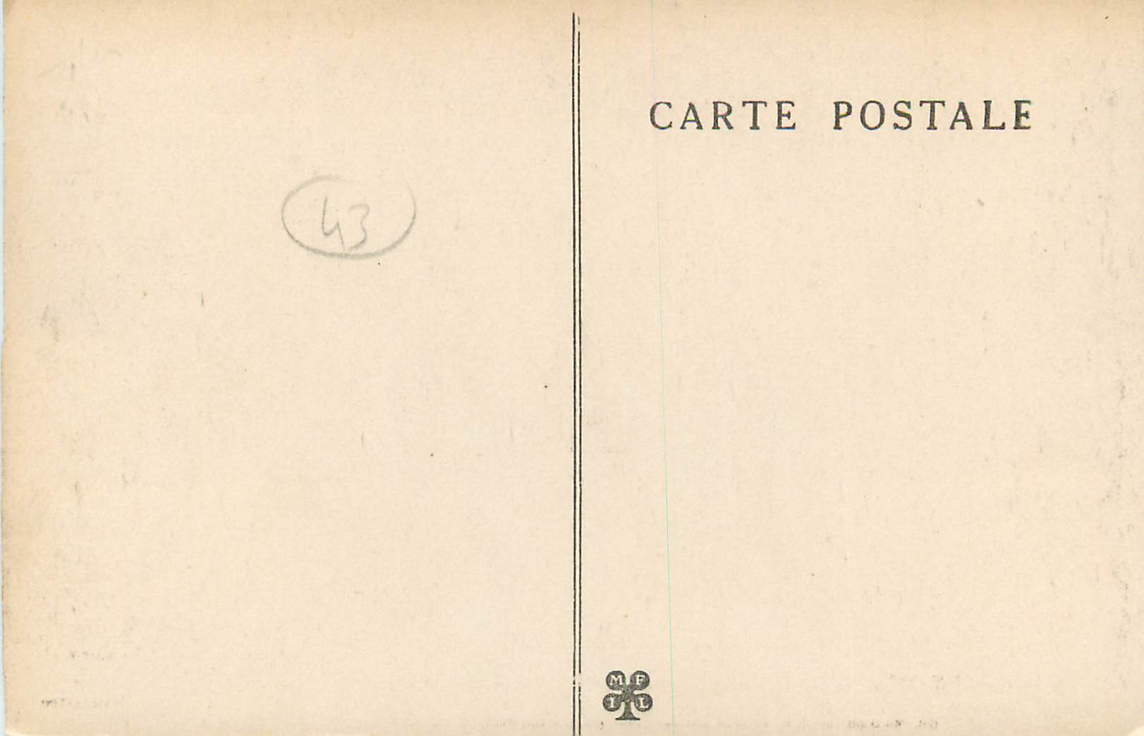 CPA La Chaise Dieu Tapisseries d'Arras (XVe Siecle) Representant la Fuite en Egypte — Rückseite