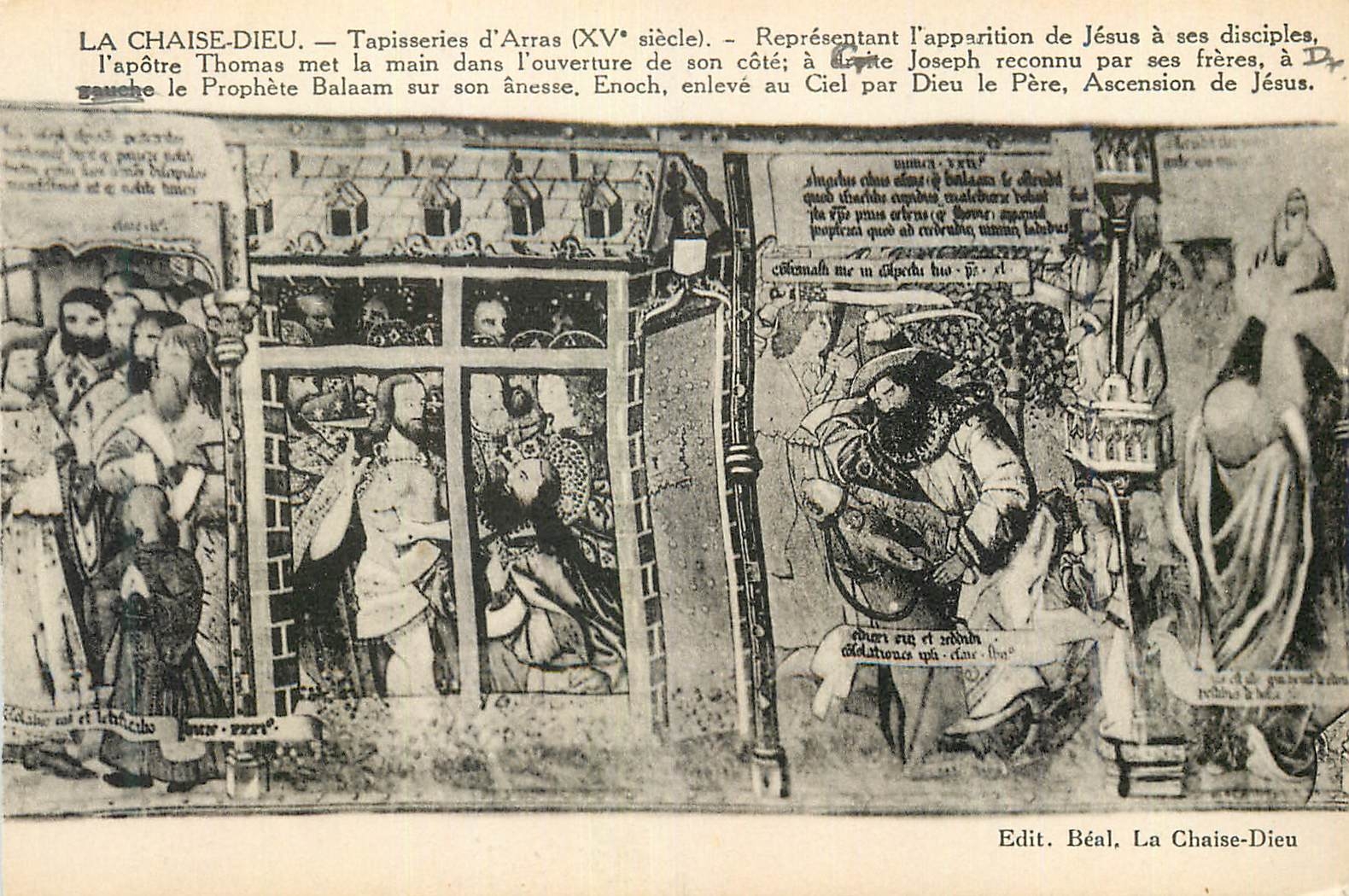 CPA La Chaise Dieu Tapisseries d'Arras (XVe Siecle) Representant L'Apparition de Jesus a ses Disciples