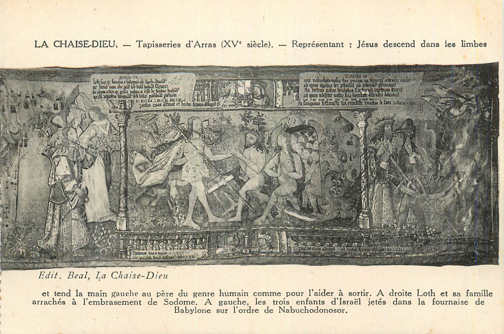 CPA La Chaise Dieu Tapisseries d'Arras (XVe Siecle) Representant Jesus Descent dans les Limbes