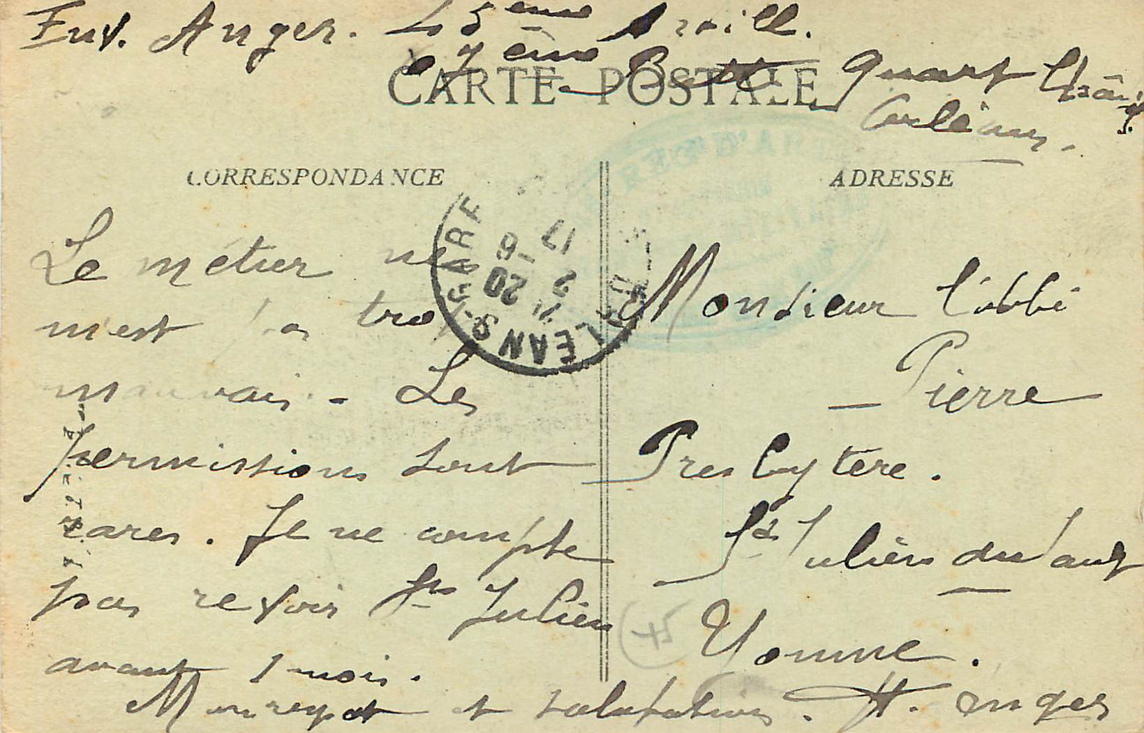 CPA Orleans (Loiret)La Cathedrale — Verso