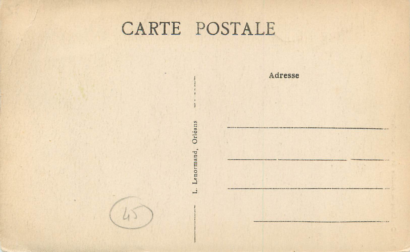 CPA Orleans Abside de la Cathedrale — Verso