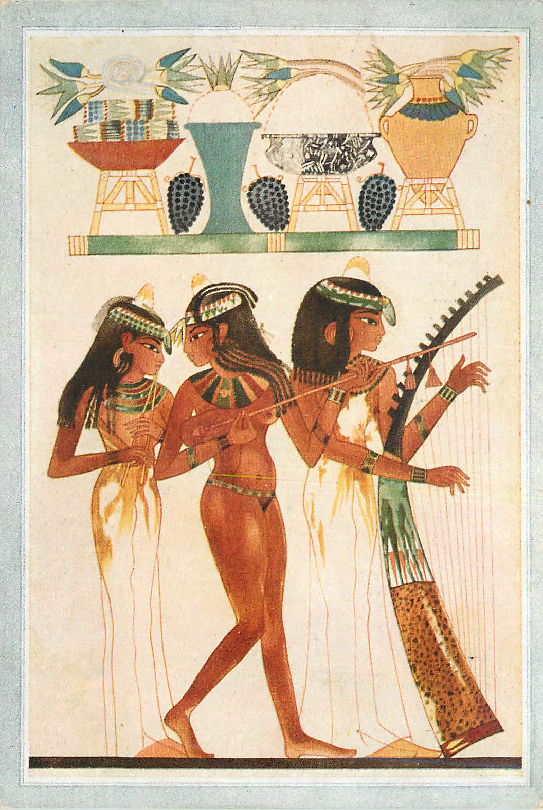 CPA Tomb of Nakhet (Theben) The Three Dancing Girls Egypte
