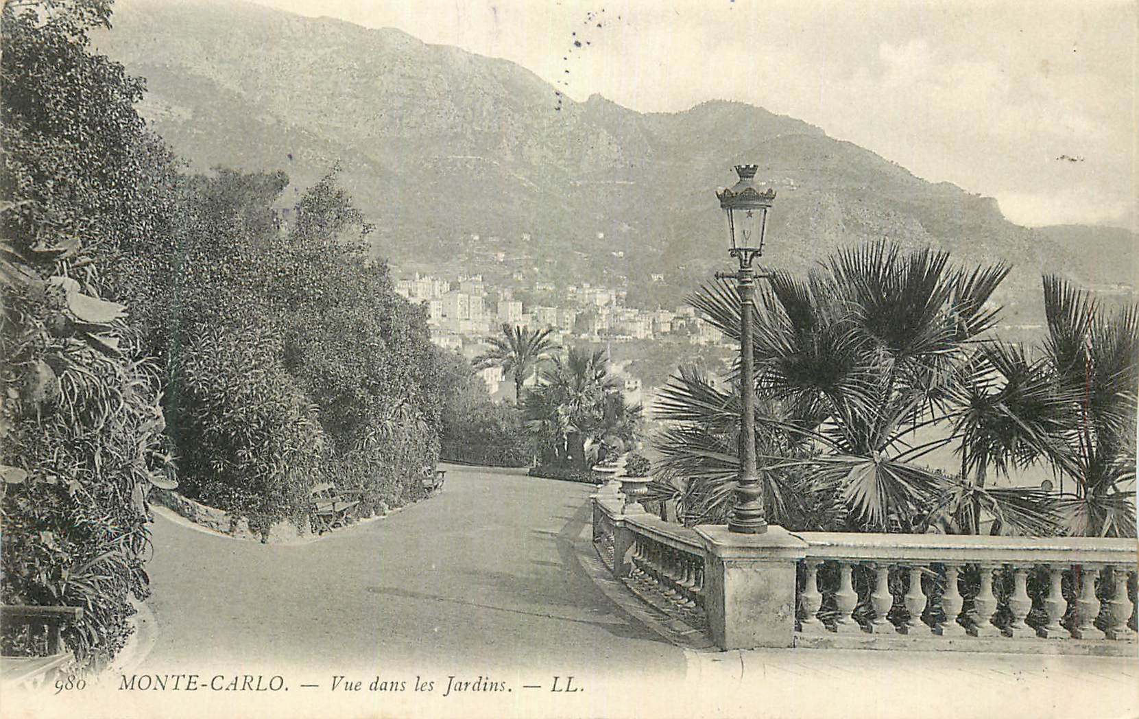 CPA Monte carlo Vue dans les Jardins LL