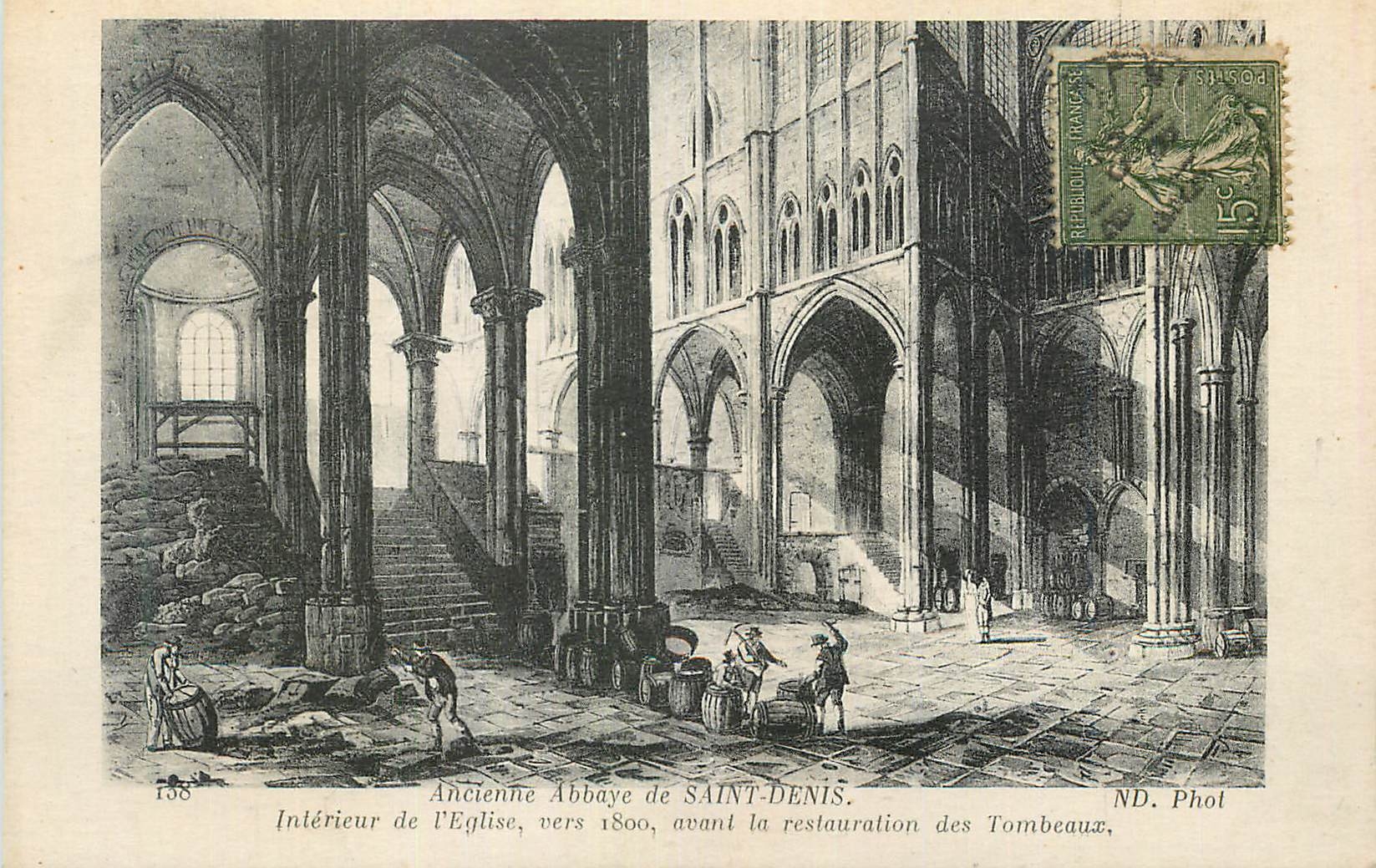 CPA Ancienne Abbaye de Saint Denis Interieur de l'Eglise Vers 1800 avant La Restauration des Tombeaux