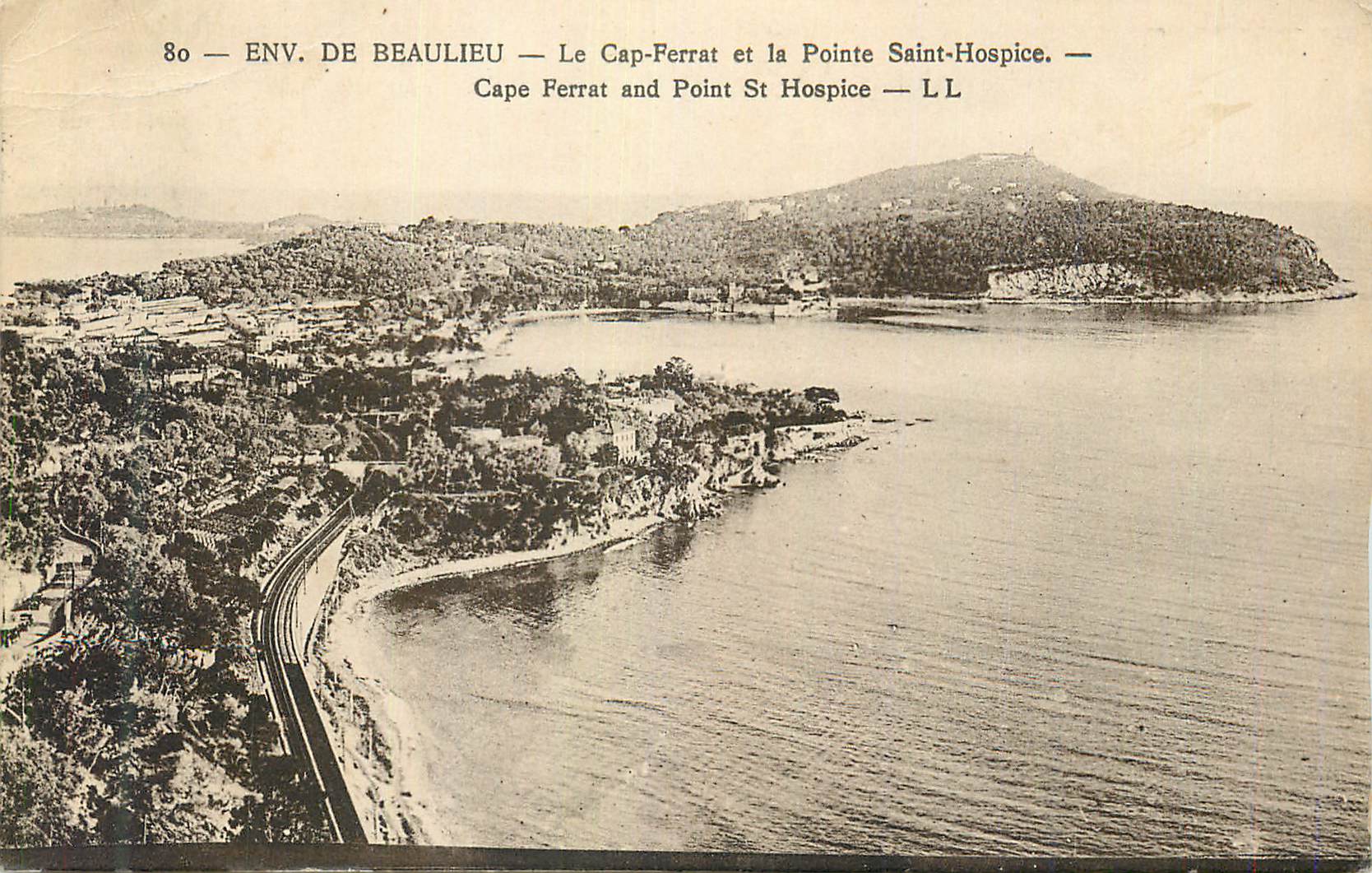 CPA Env de Beaulieu Le Cap Ferrat et le Point Saint Hospice Cape Ferrat and Point St Hospice