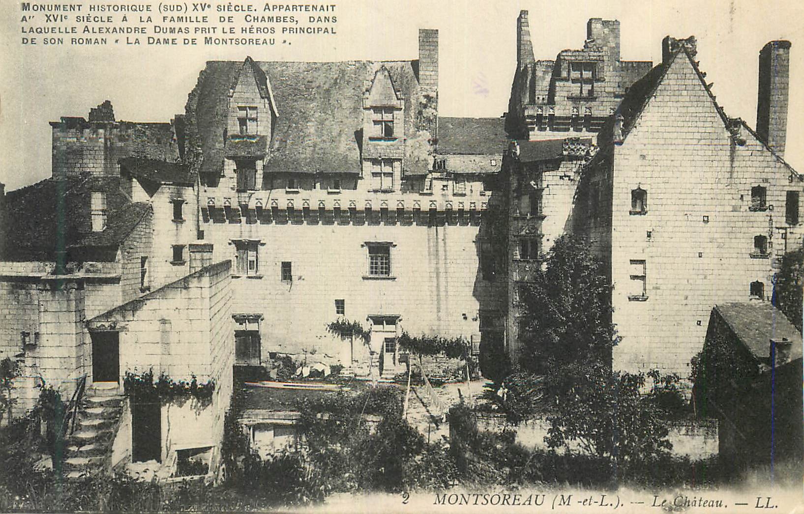 CPA Montsoreau (M et L) Le Chateau LL Monument Historique (sud) Appartenait au XVIe Siecle a la Famille de Chambes