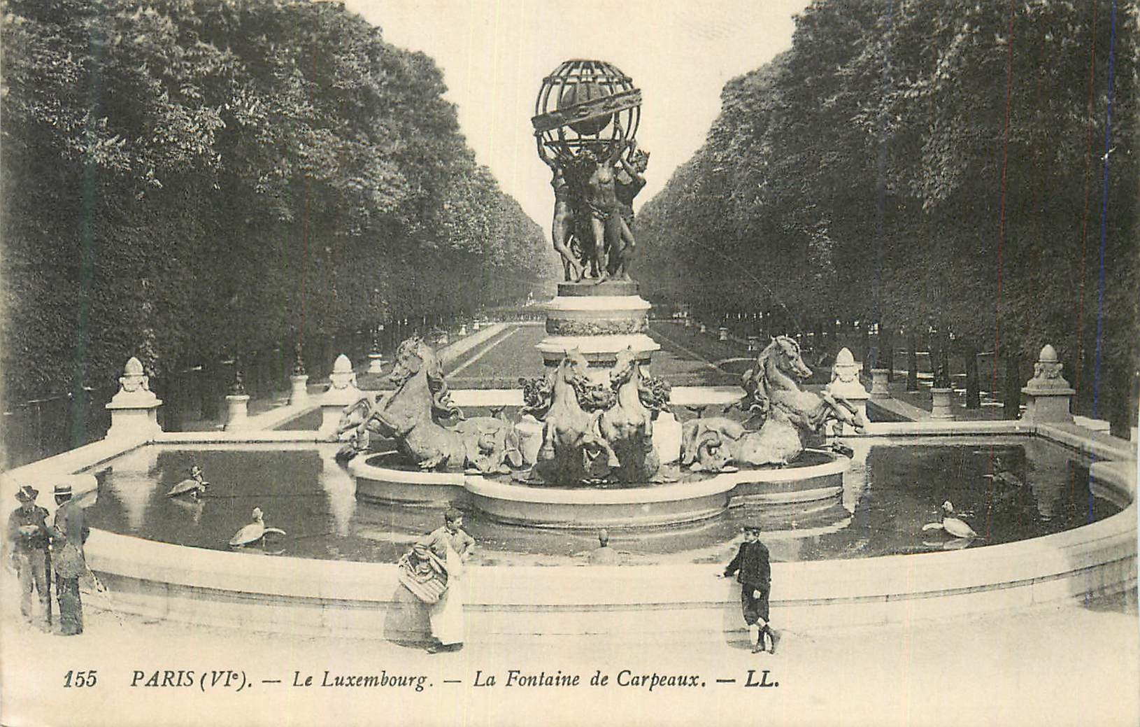 CPA Paris (VIe) Le Luxembourg La Fontaine de Carpeaux