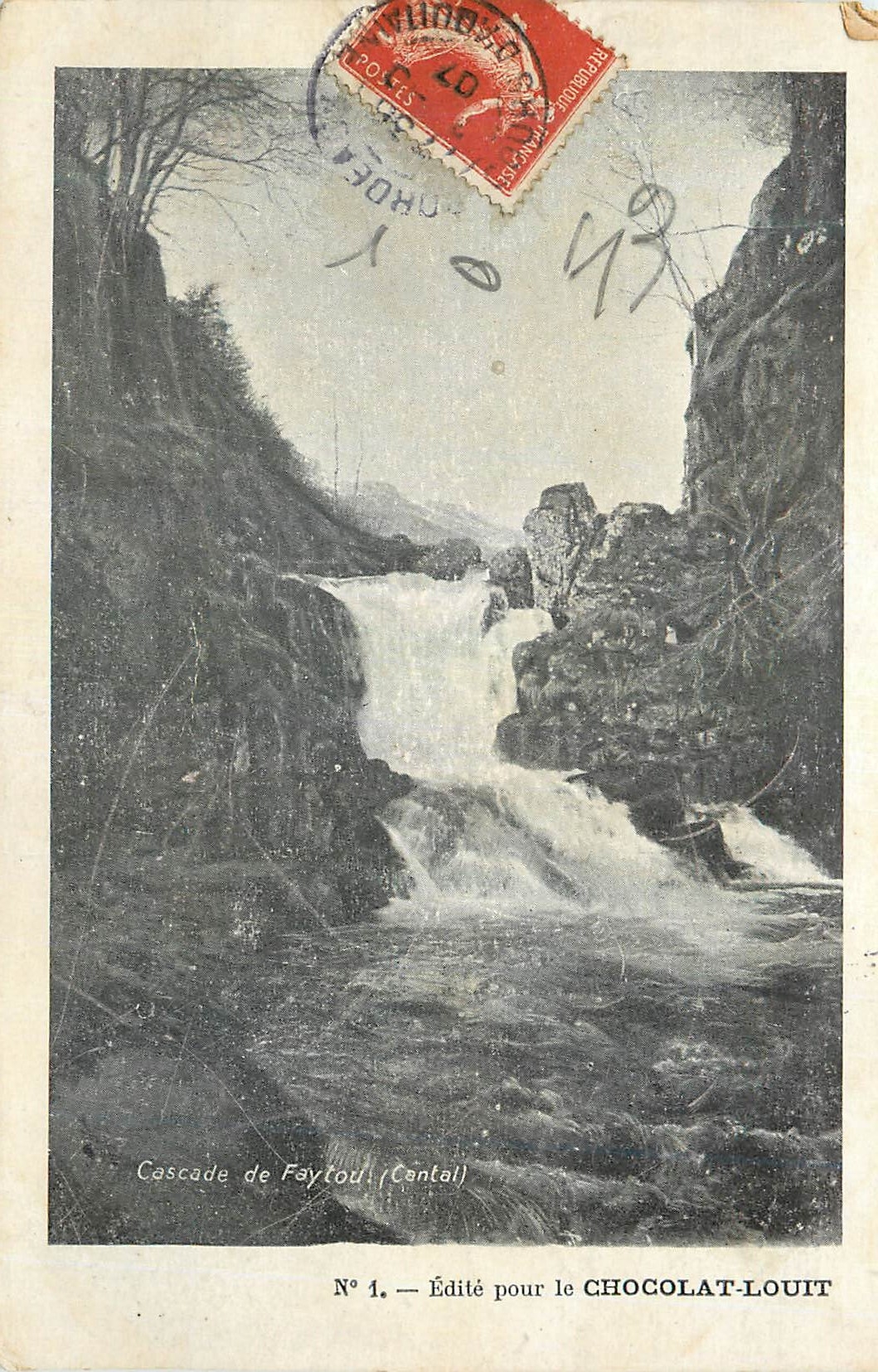 CPA Cascade de Faytou (Cantal)Edite par le Chocolat Louit