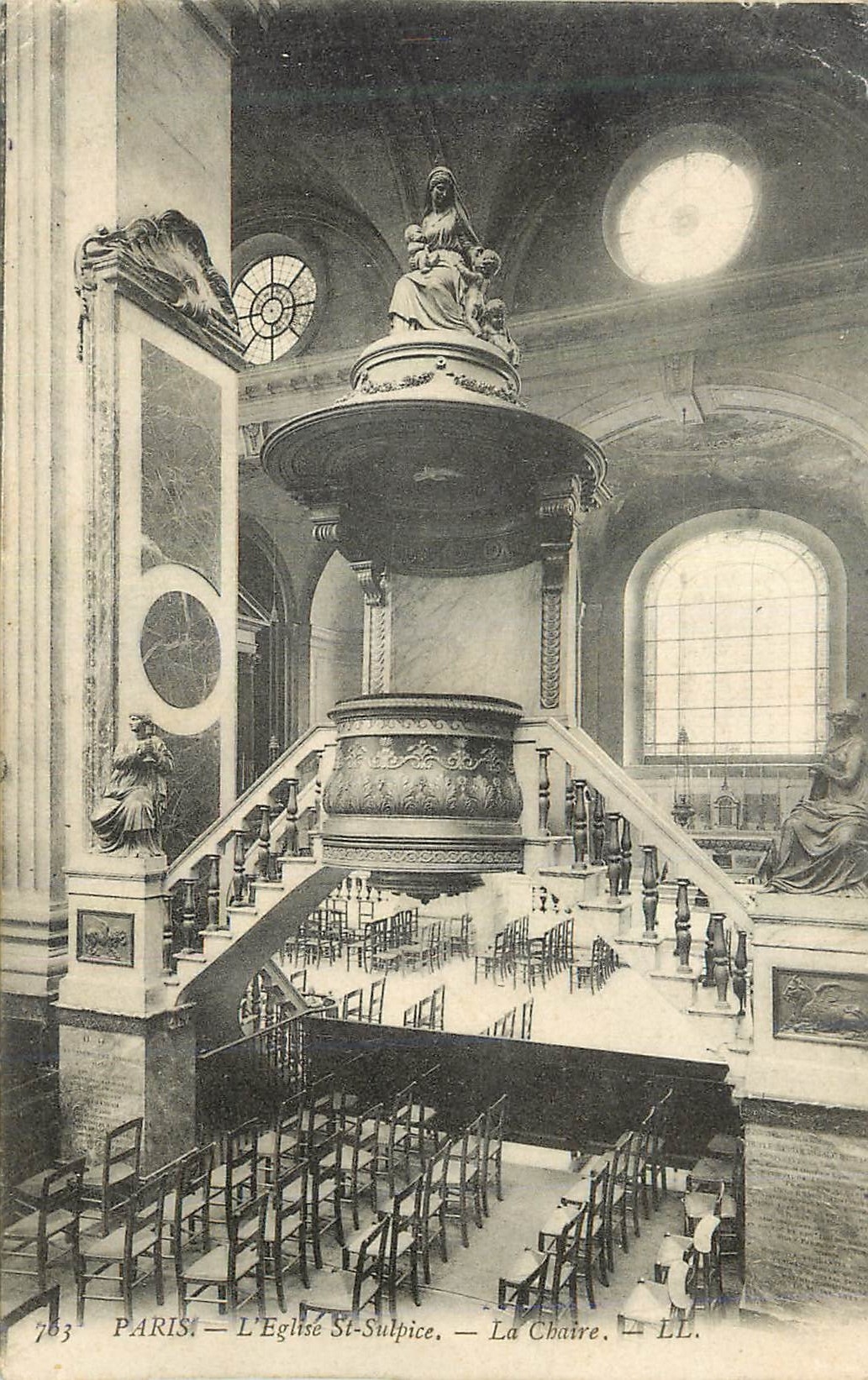 CPA Paris L'Eglise st Sulpice La CHaire