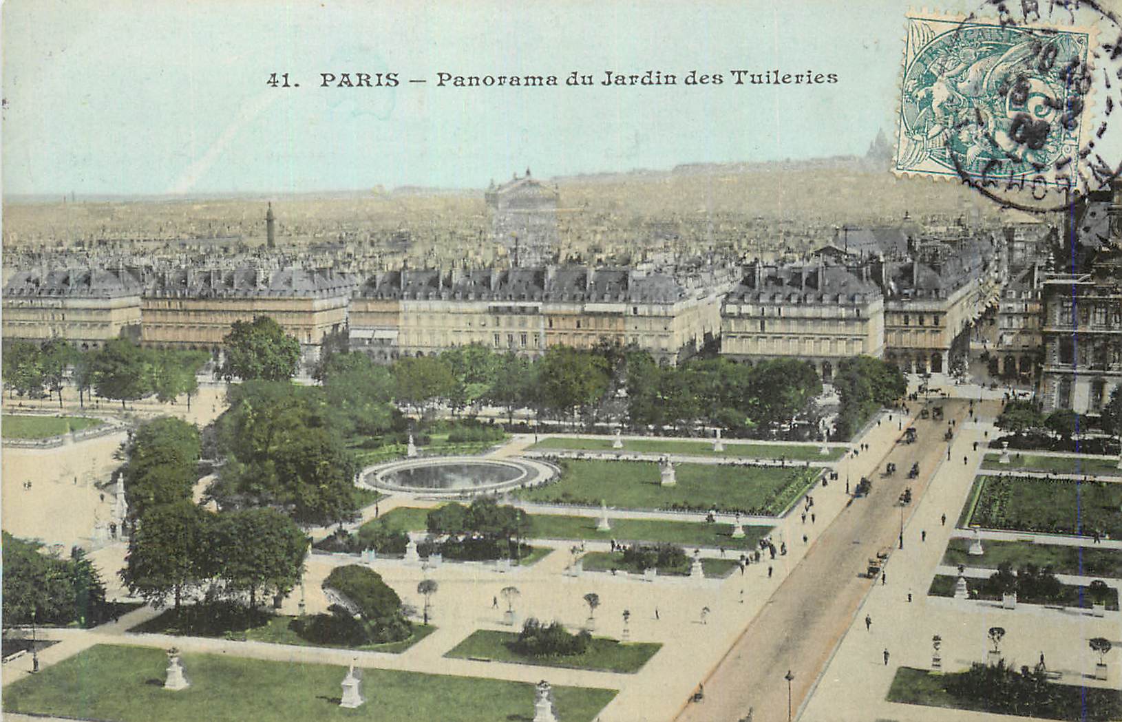 CPA Paris Panorama du Jardin des Tuileries