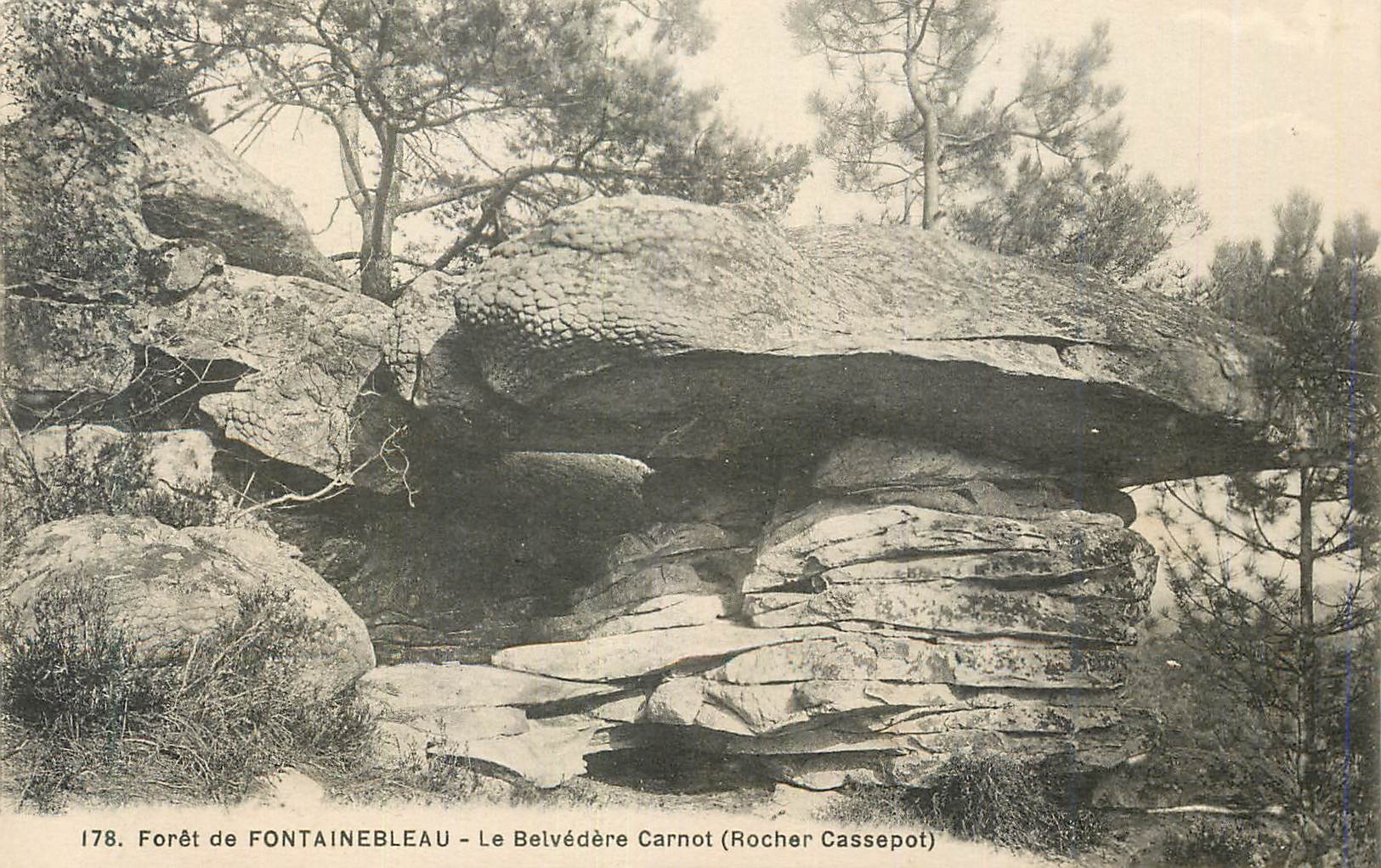 Foresta di FONTAINEBLEAU — Il Belvédère Carnot (Rocher Cassepot) — serie 178