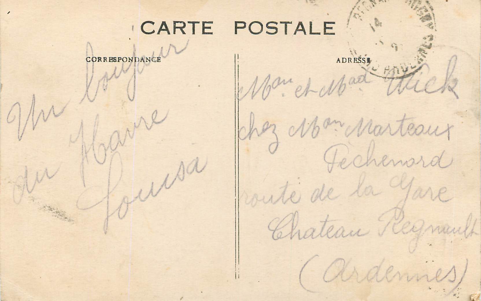 CPA Le Havre La Plage Vers le Casino — Rückseite