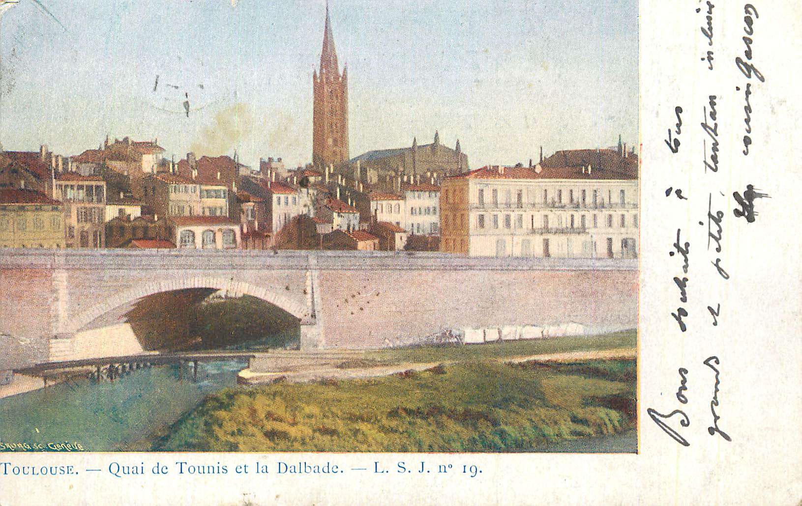 CPA Toulouse Quai de Tounis et la Dalbade