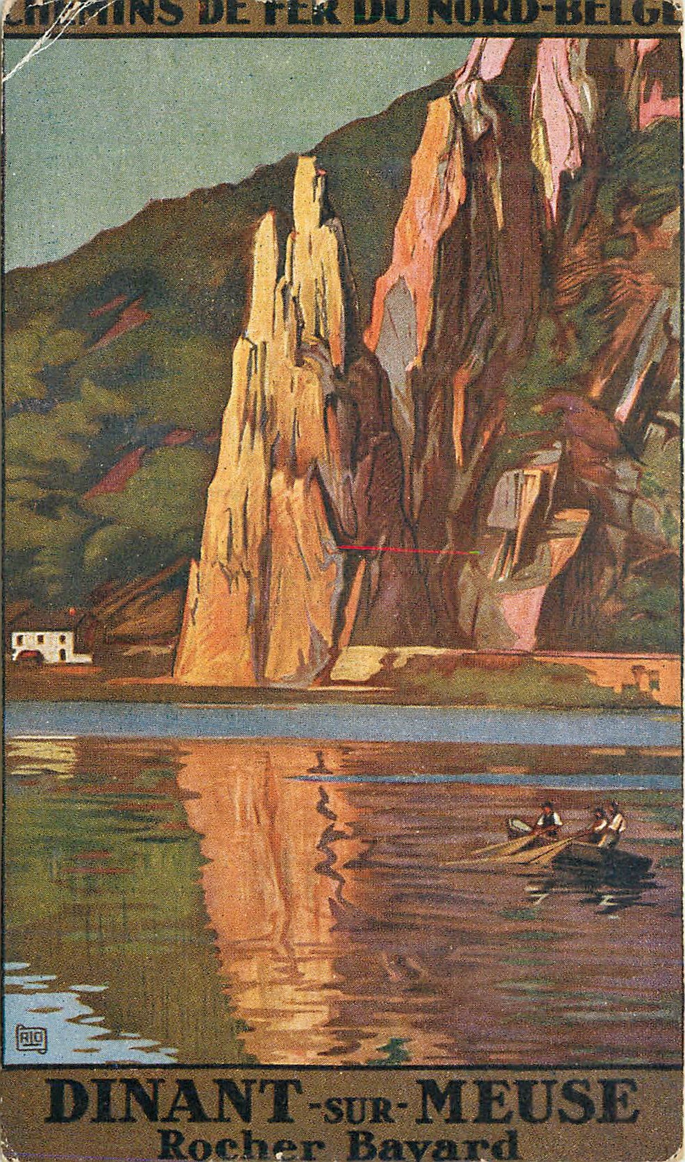 CPA CHemins de Fer du Nord Belge Dinant sur Mesure Rocher Bavard