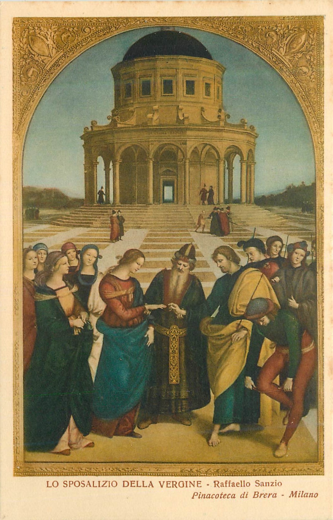 CPA Lo Sposalizio Vergine raffaello Sanzio Pinacoteca di Brera Milano