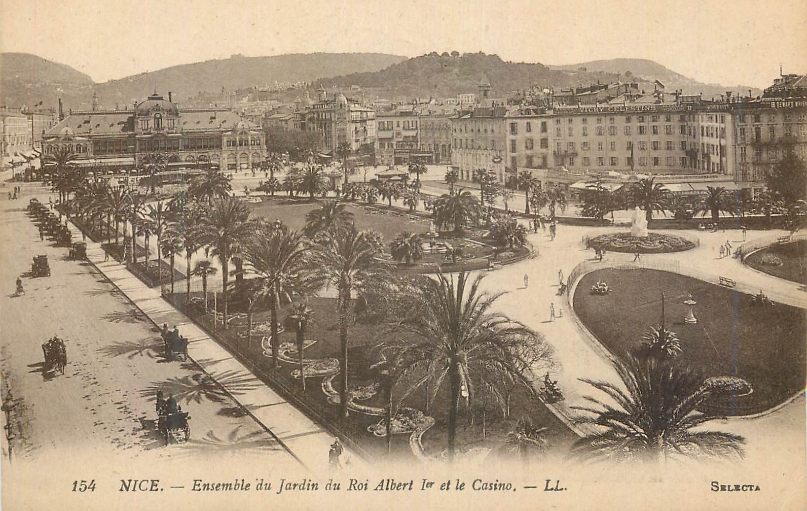 CPA Nice Ensemble du Jardin du Roi Albert Ier et le Casino