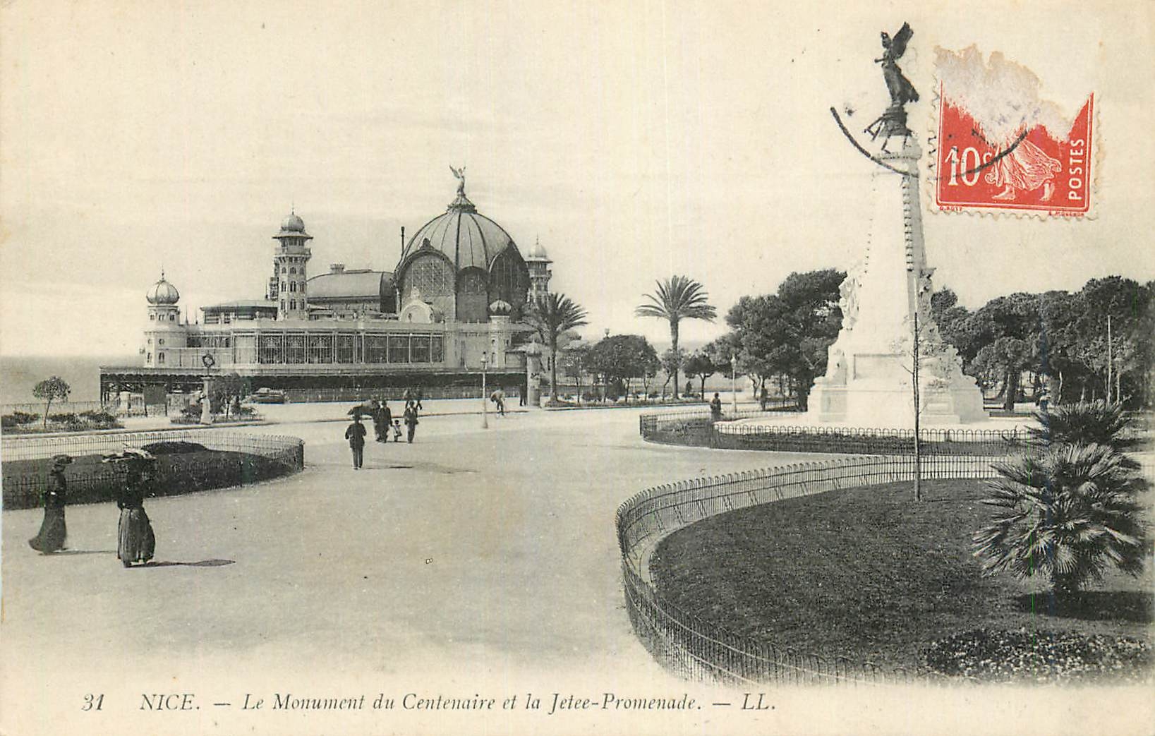 CPA Nice Le Monument du Centenaire et la Jetee Promenade