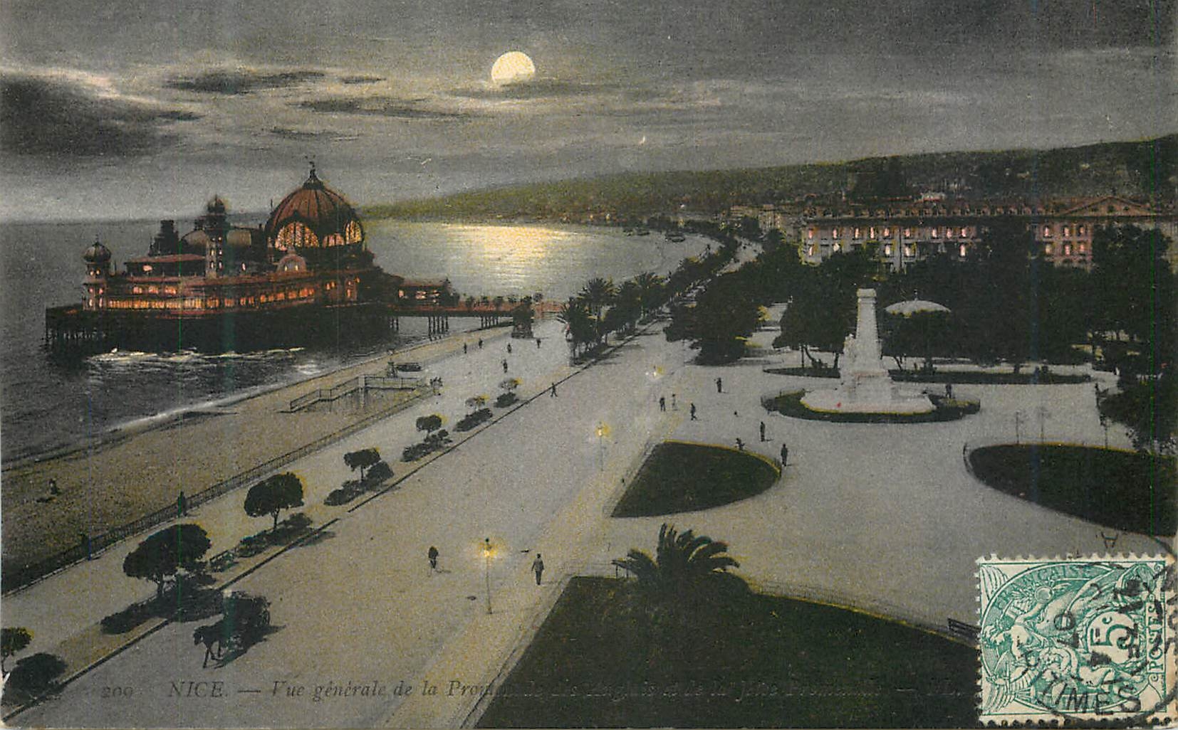 CPA Nice Vue Generale de la Promenade des Anglais et la Jetee Promenade