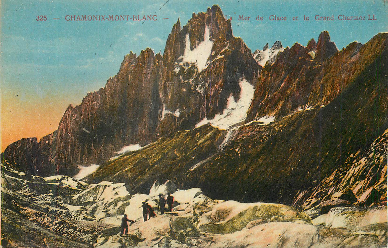 CPA Chamonix Mont Blanc Mer de Glace et le Grand Charmoz