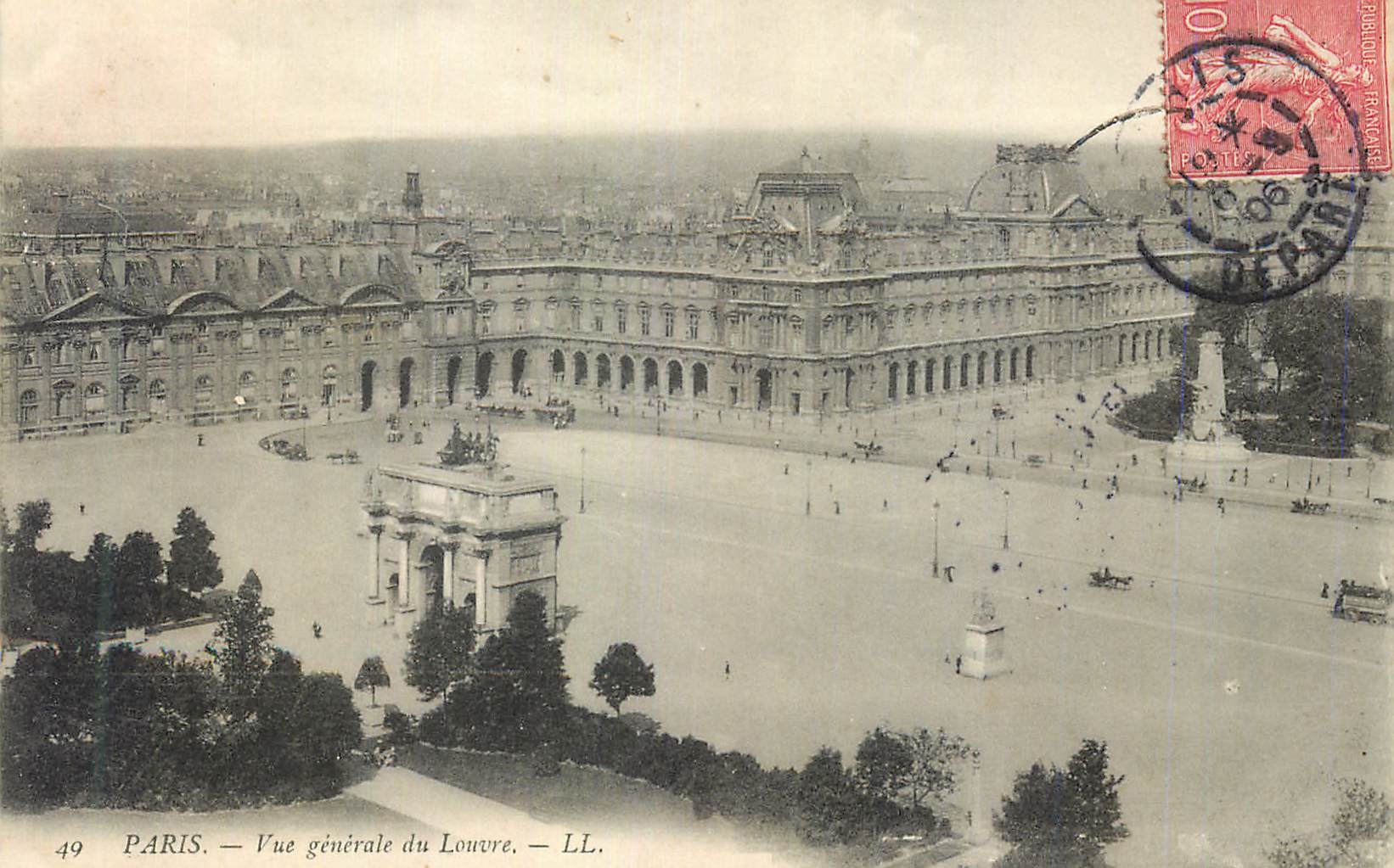 CPA Paris Vue Generale du Louvre