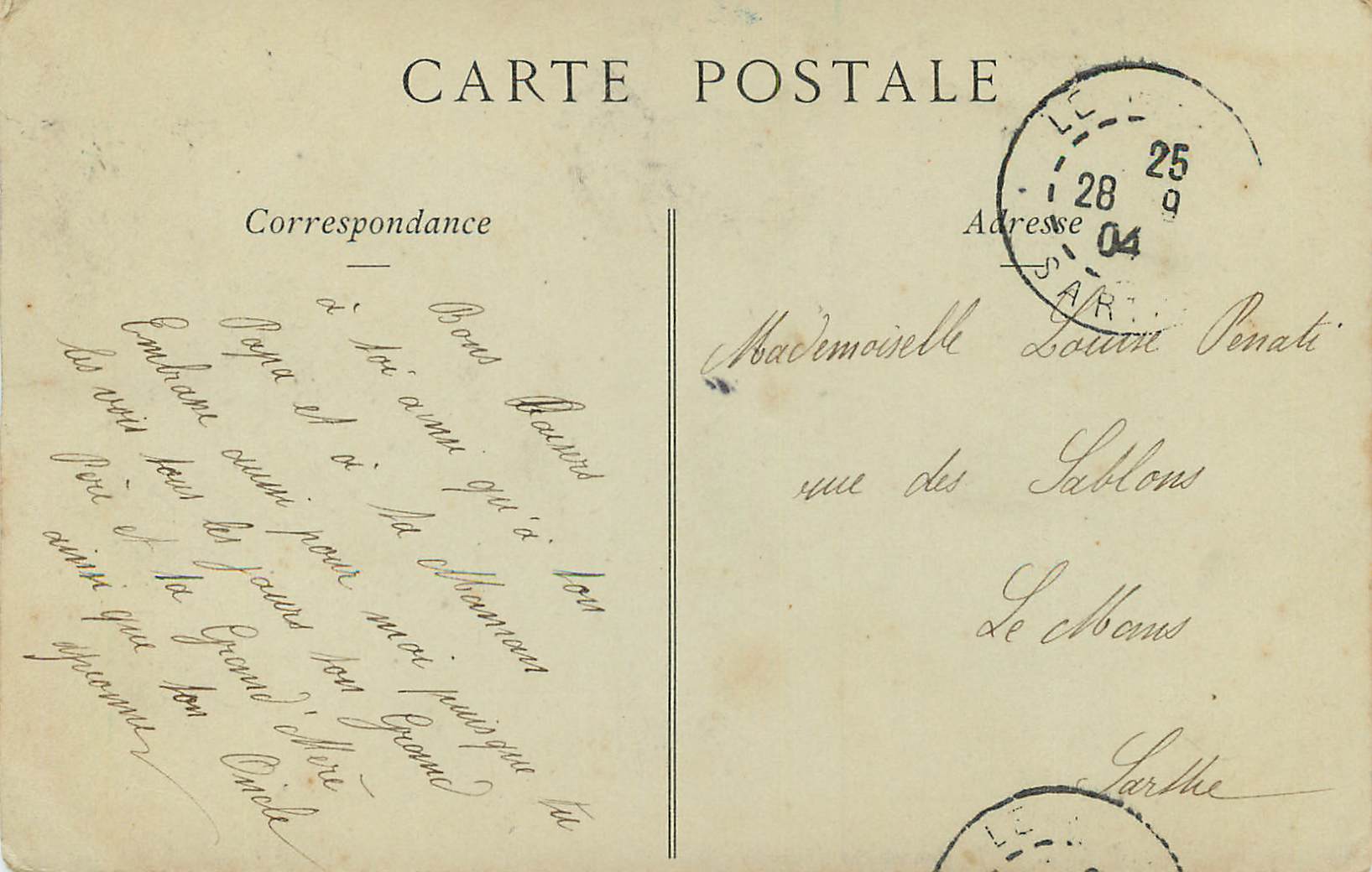 CPA Paris Le Jardin des Tuileries — Rückseite
