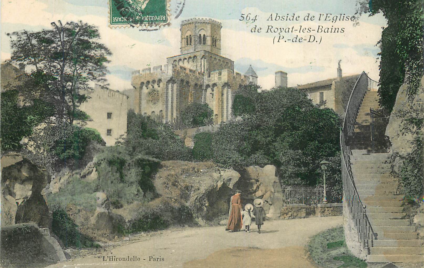 CPA Abside de l'Eglise de Royat les Bains (P de D) L'Hirondelle Paris