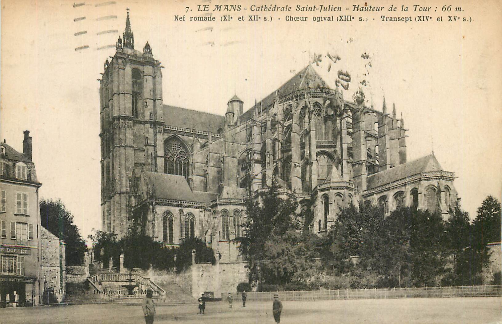 CPA Les Mans Cathedrale Sain Julien Hauteur de la Tour 66 m